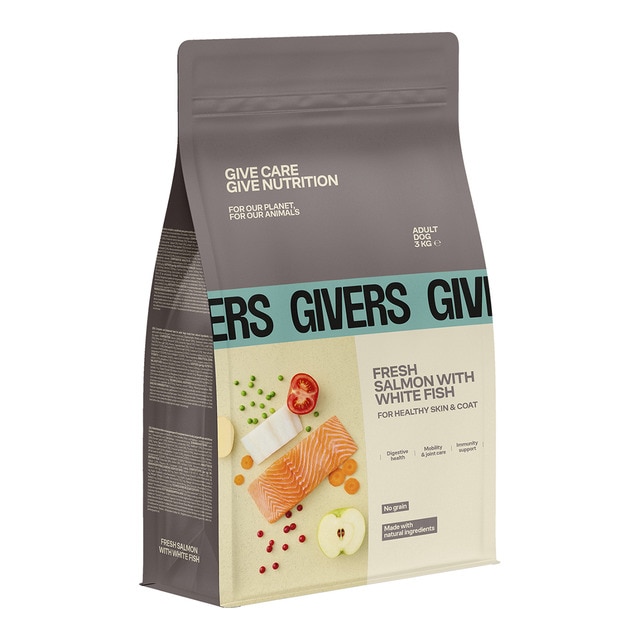 Imagen 0 de Pienso para perros adultos medianos y grandes Givers salmón fresco y pescado blanco