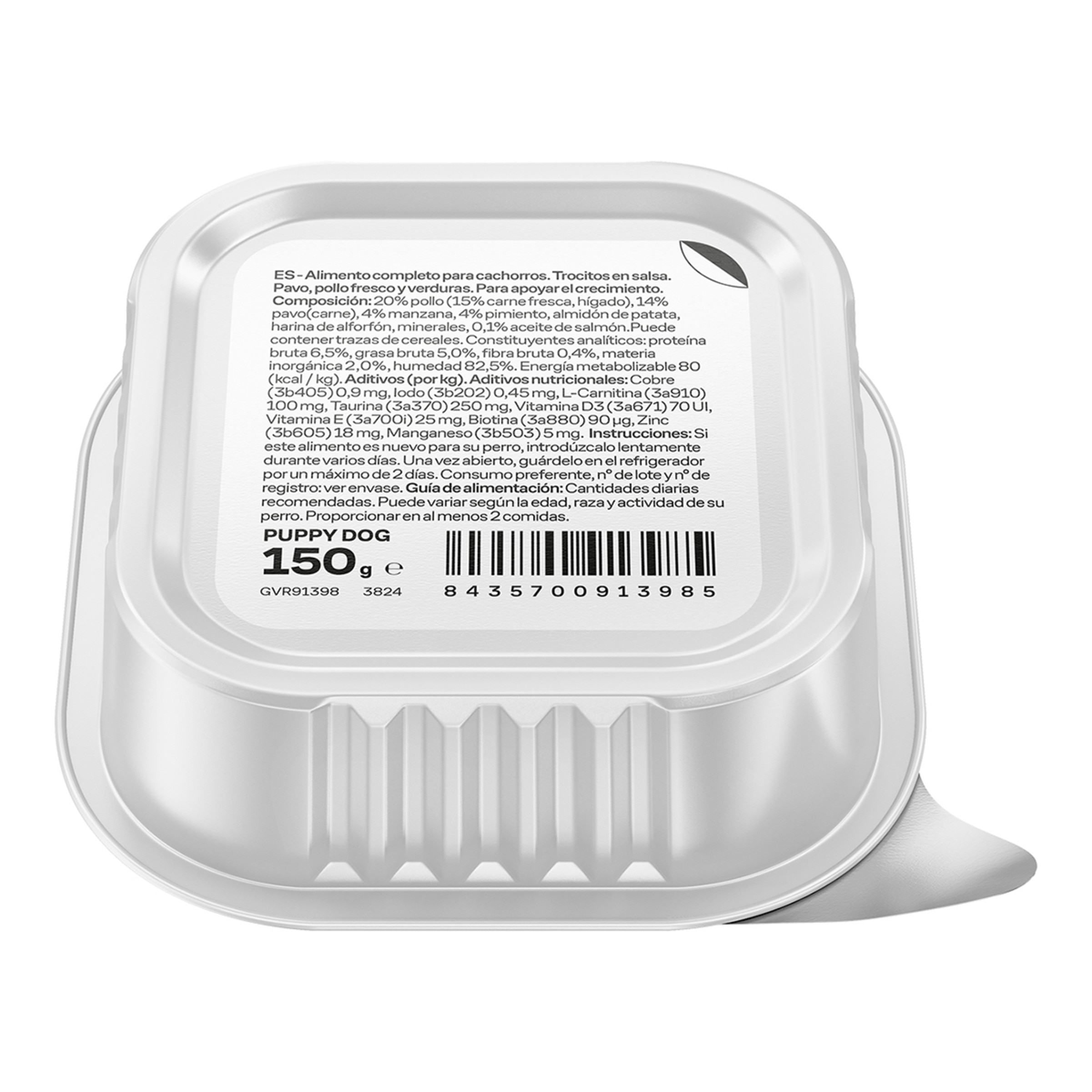 Alimento húmedo para perros cachorros Givers pavo, pollo y vegetales 150 gr 5