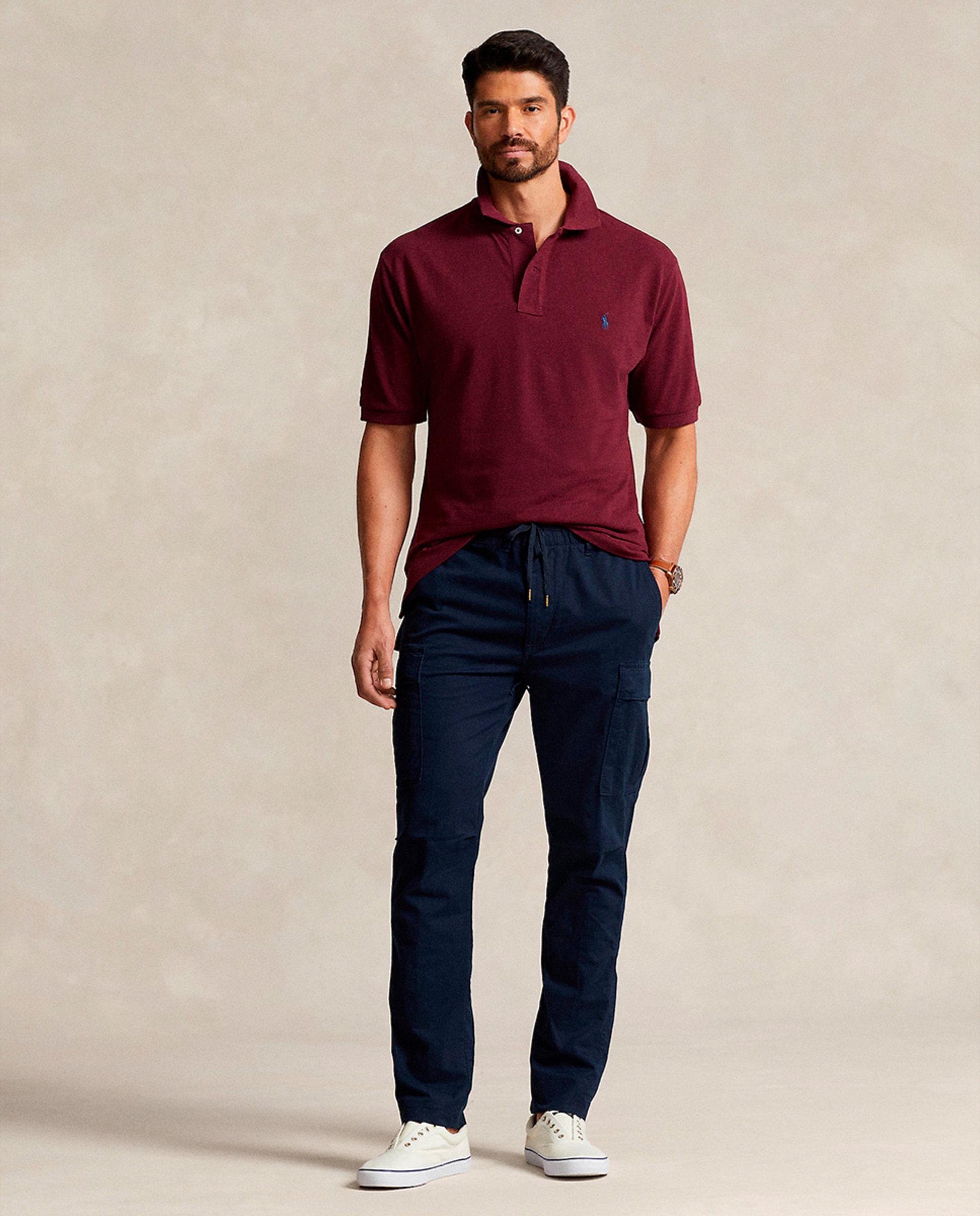 Polo Piqué Regular Fit Tamanhos Grandes Bordeaux-6