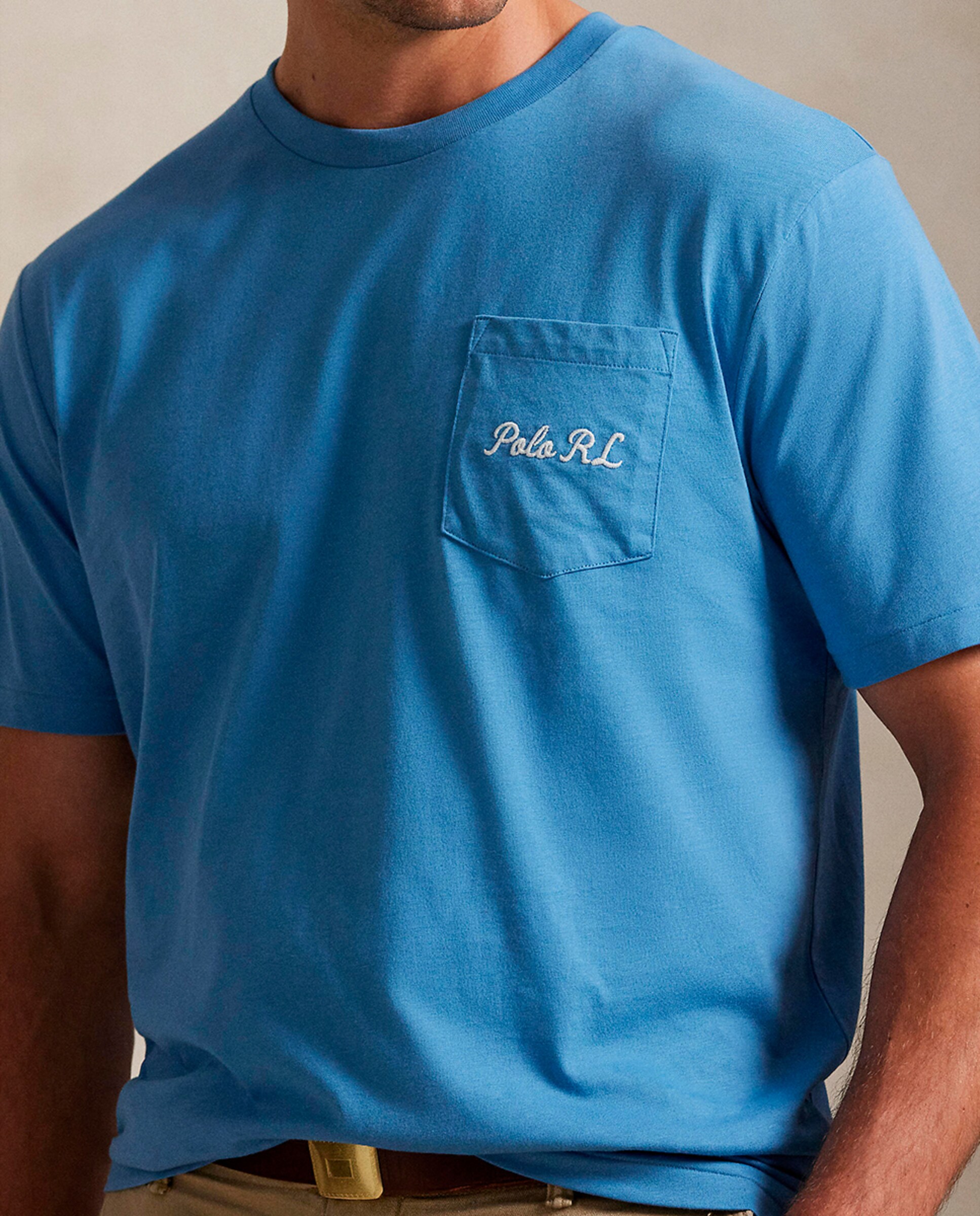 Camisola de Malha Jersey com Bolso e Polo Bear Tamanhos Grandes Azul Luminoso-4