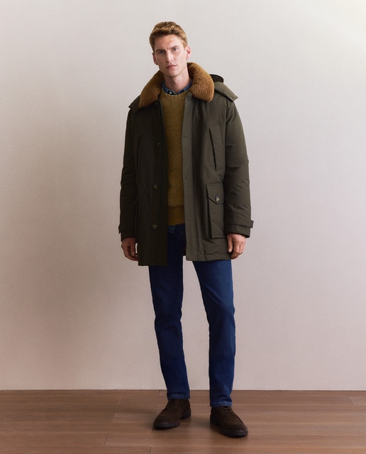 Imagem 0 de Parka com Capuz Desmontável e Enchimento Acolchoado Repelente à Água