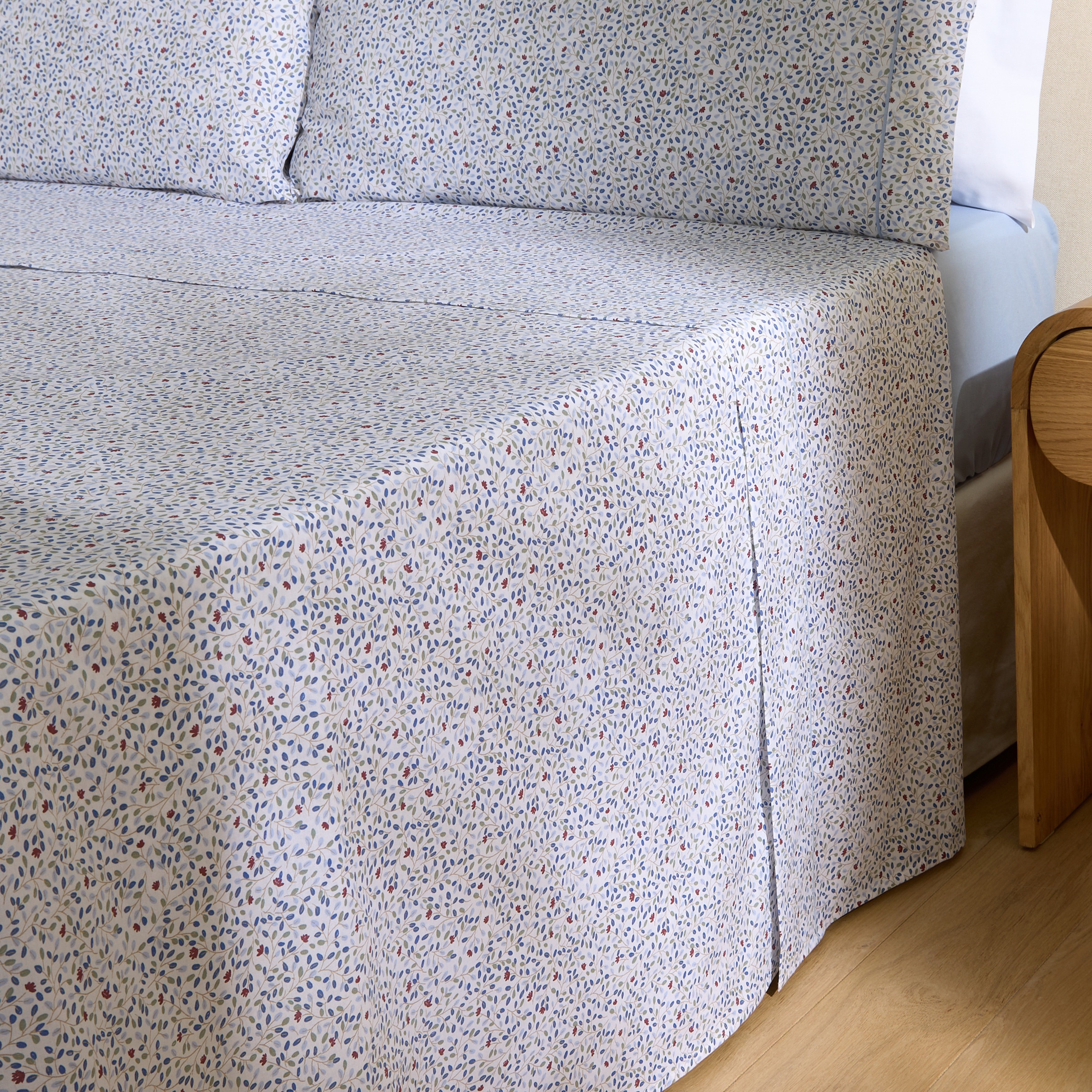 Conjunto de Lençóis com Lençol Ajustável Harper Azul-2