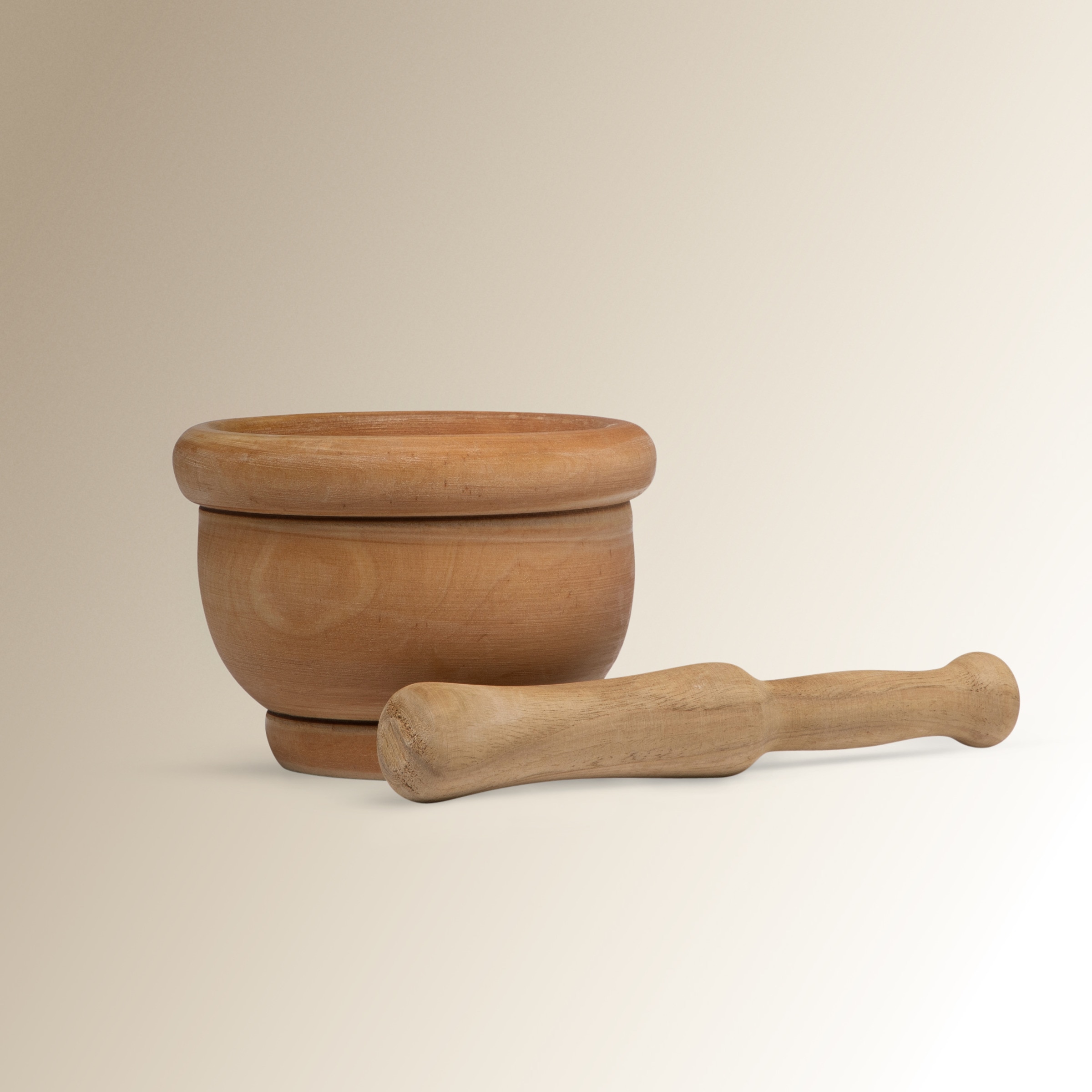 Pilão de madeira com mão O Nosso Melhor Preço Natural-1