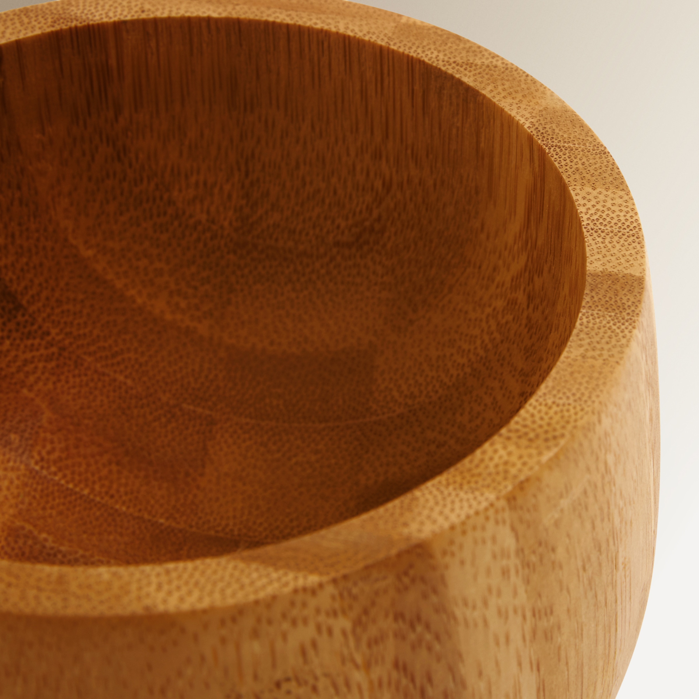 Morteiro com pilão de bambu Natural-2