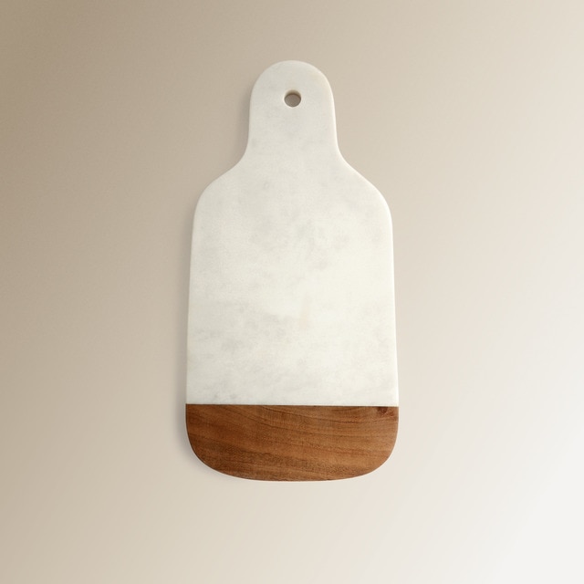 Imagem 0 de Tábua de Cortar em Mármore e Acácia