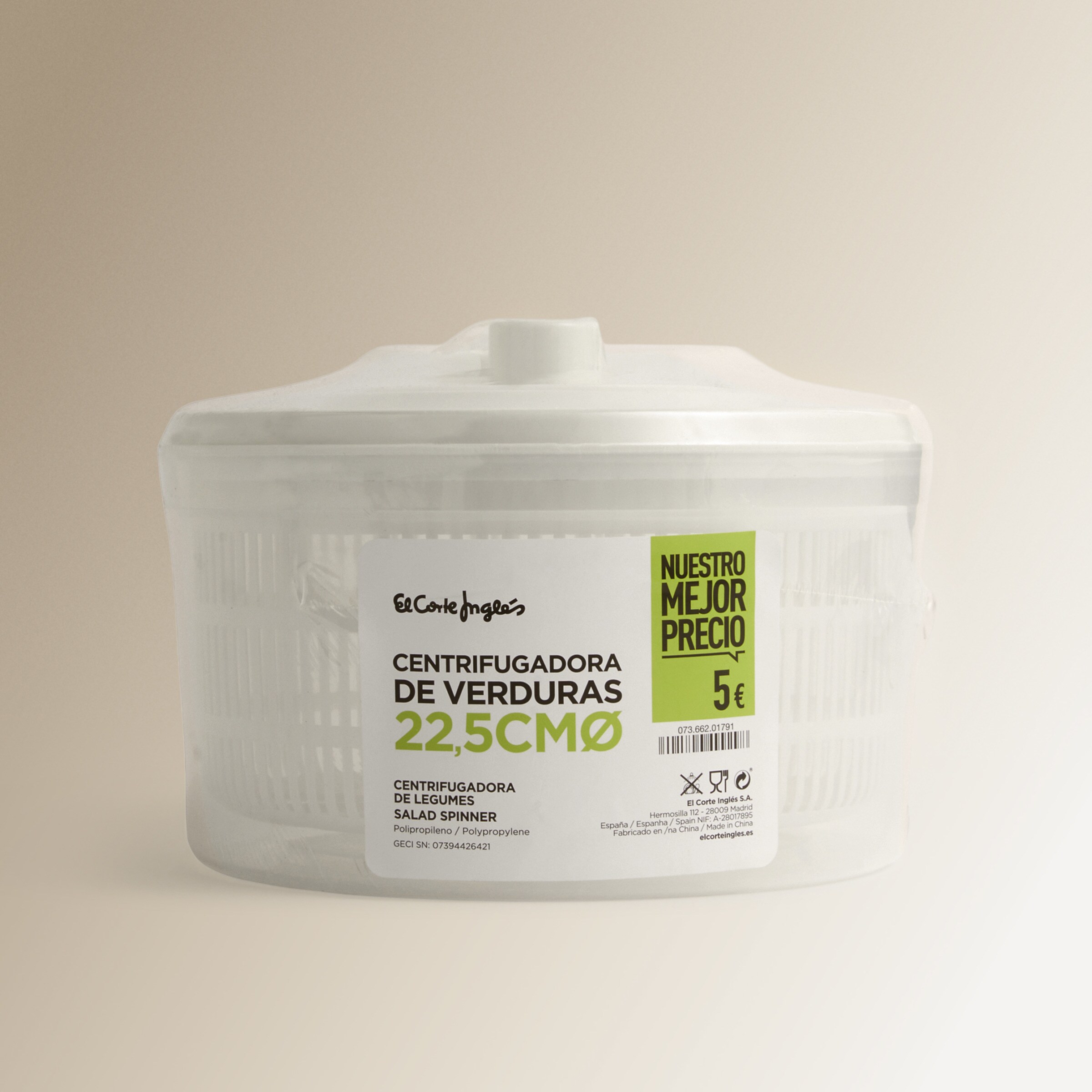 Centrifugadora de verduras O Nosso Melhor Preço - El Corte Inglés Branco-4