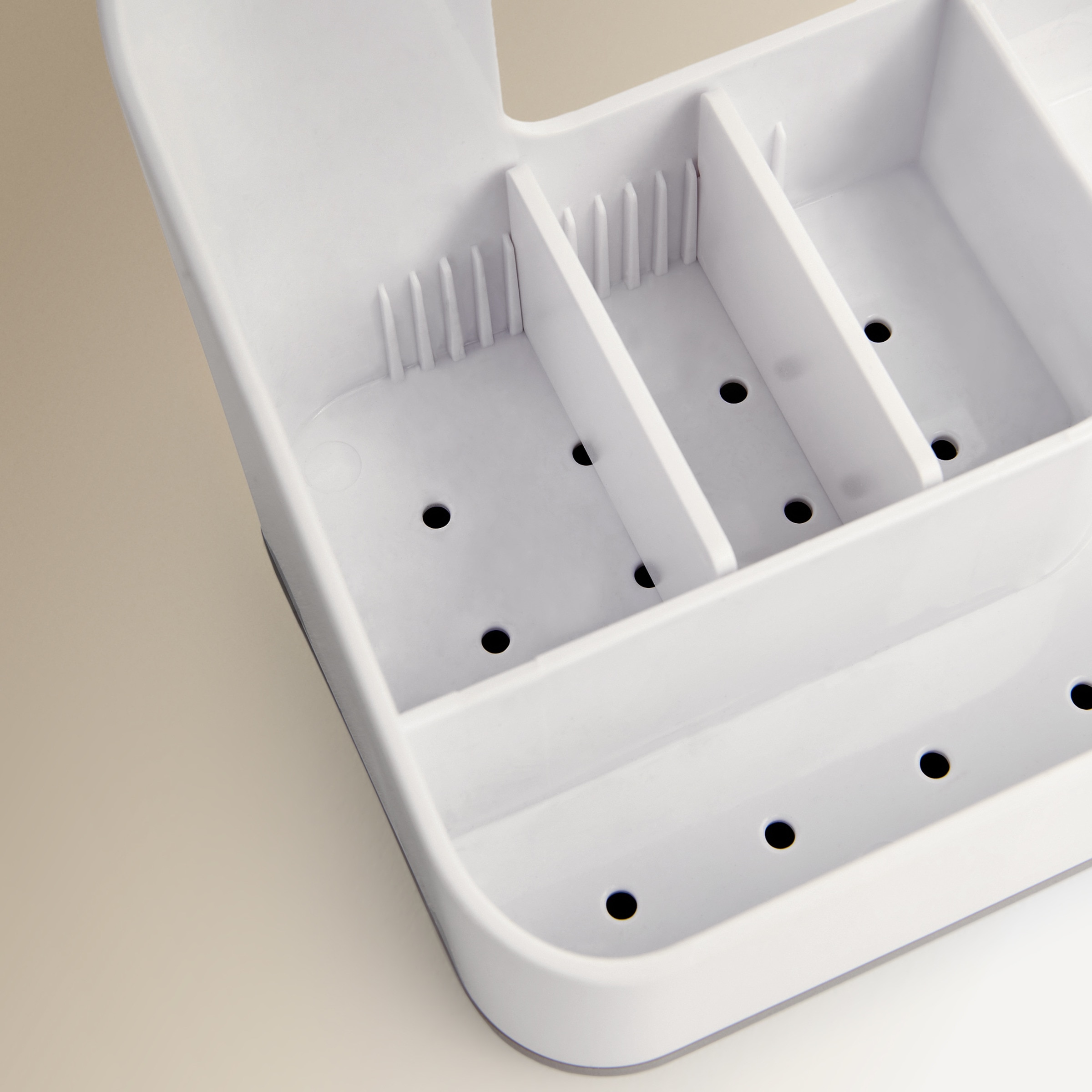 Porta utensílios de limpeza com bandeja amovível Branco-3