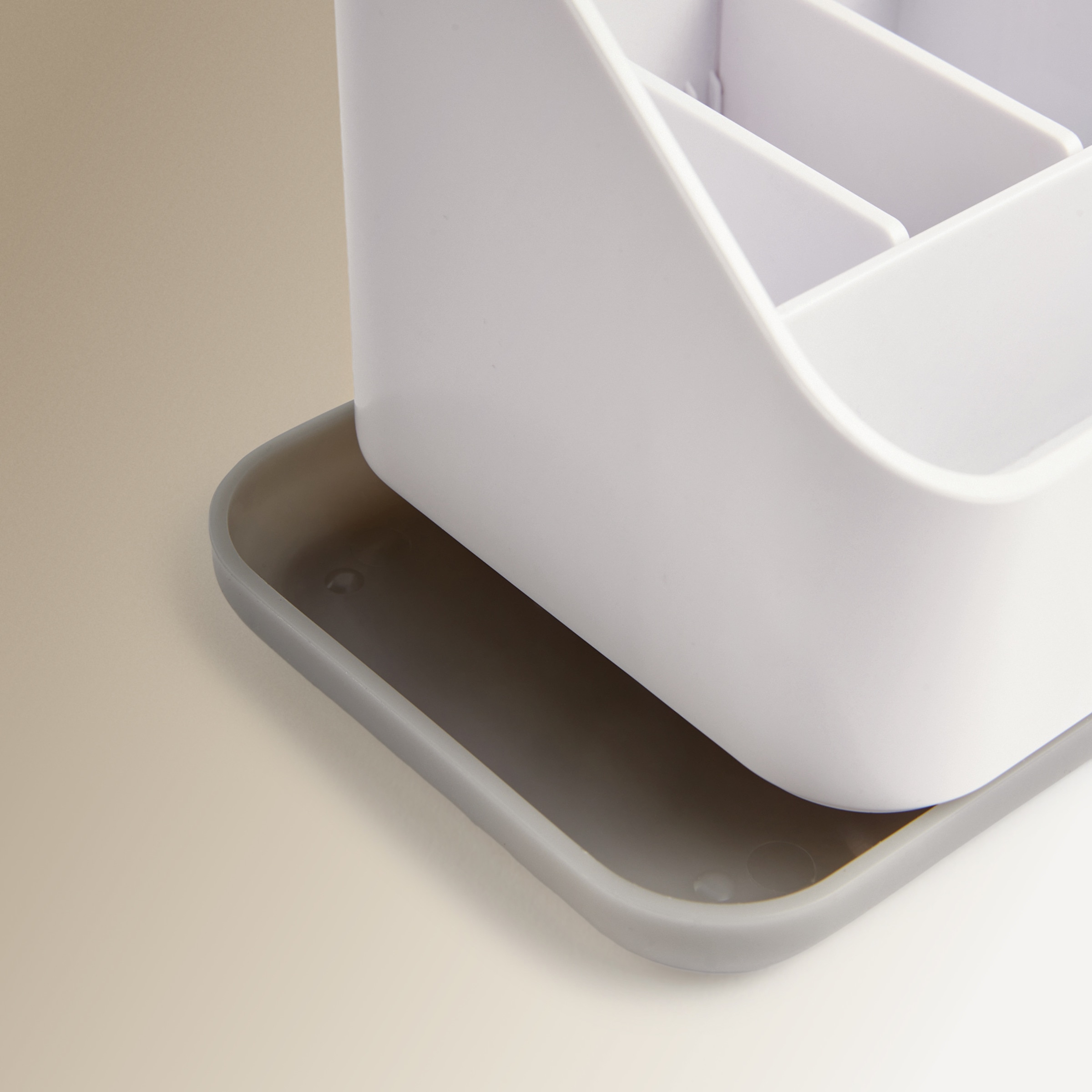 Porta utensílios de limpeza com bandeja amovível Branco-4