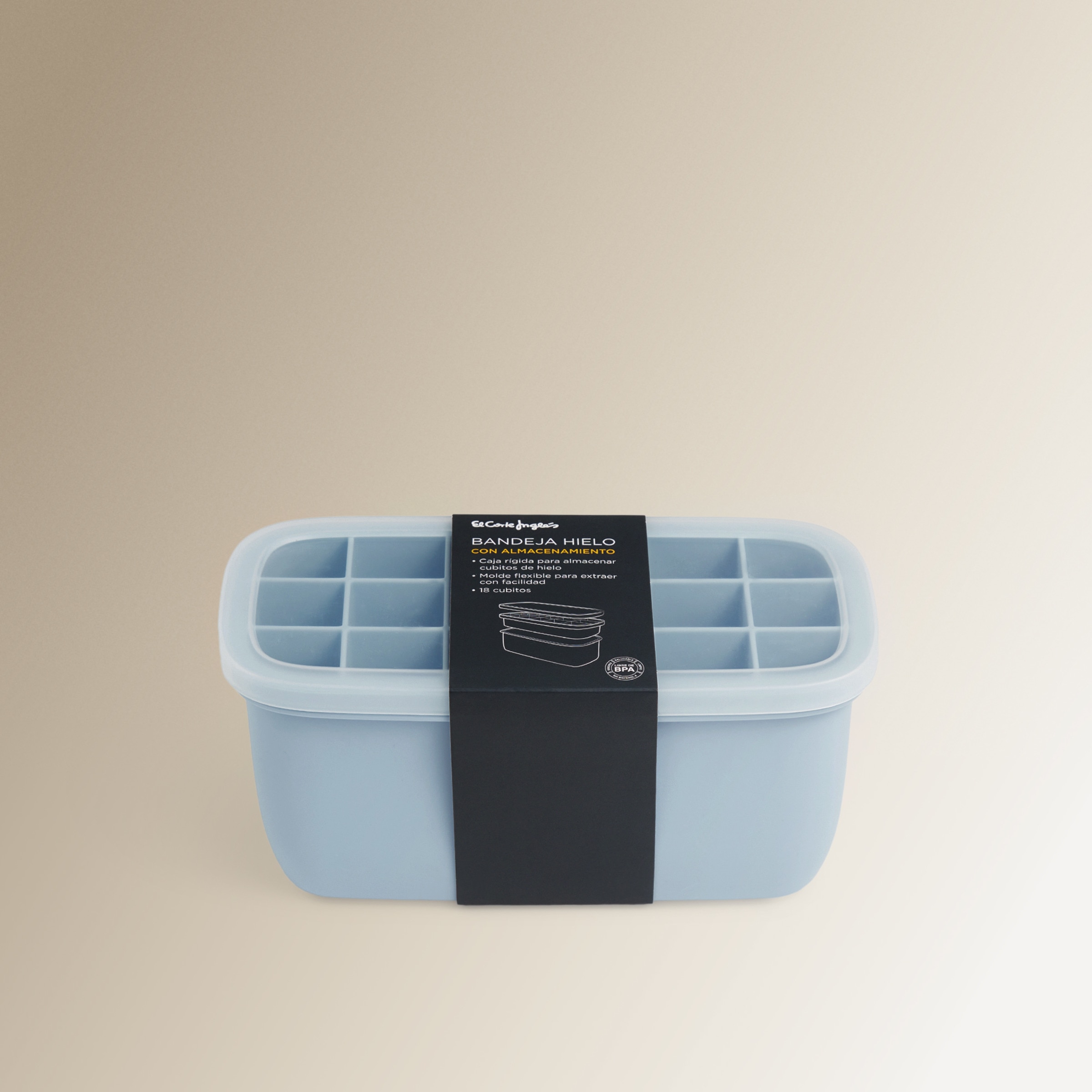 Recipiente com Molde para Cubos de Gelo Azul-4