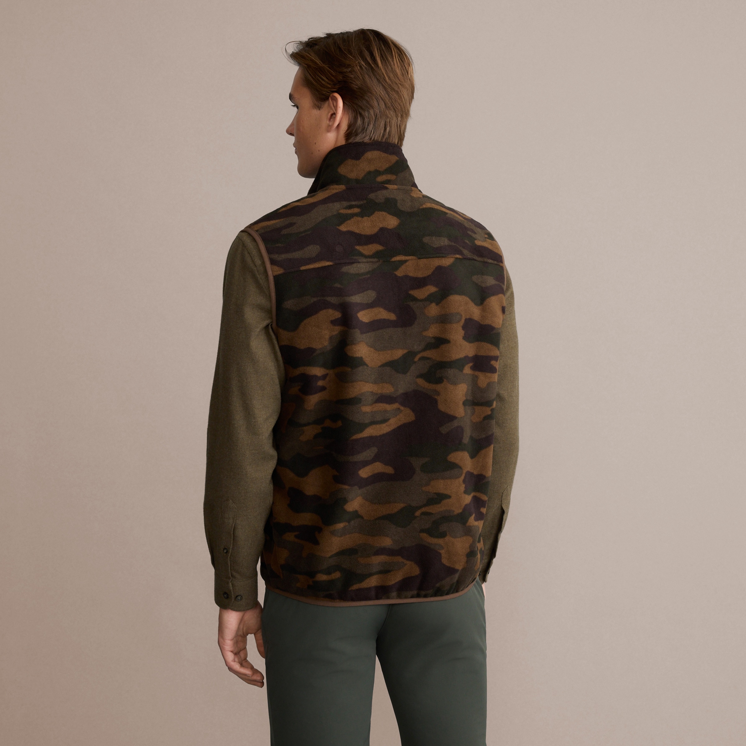 Colete Polar Básico de Homem Camuflagem-4