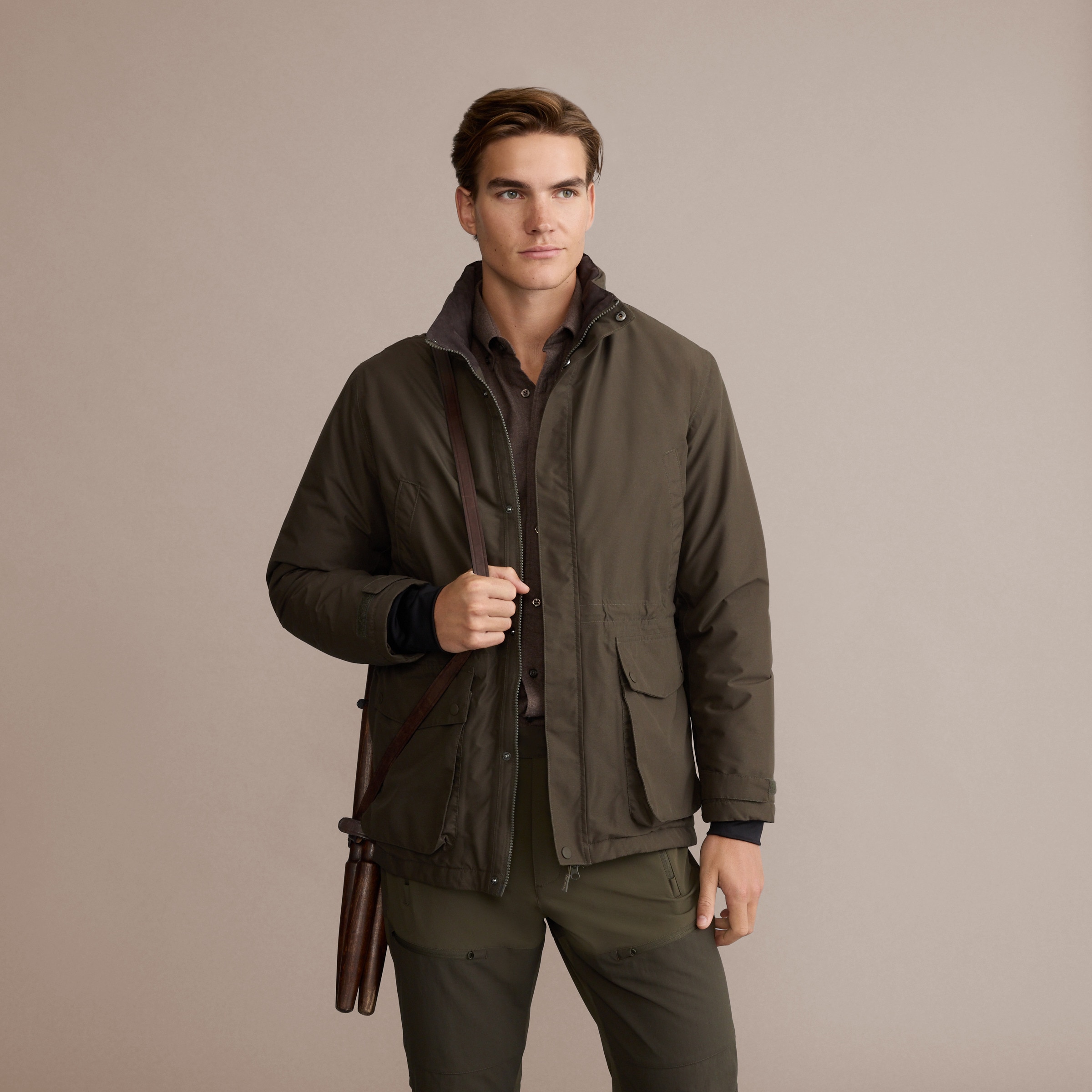 Parka Técnica de Caça de Homem Castanho-2