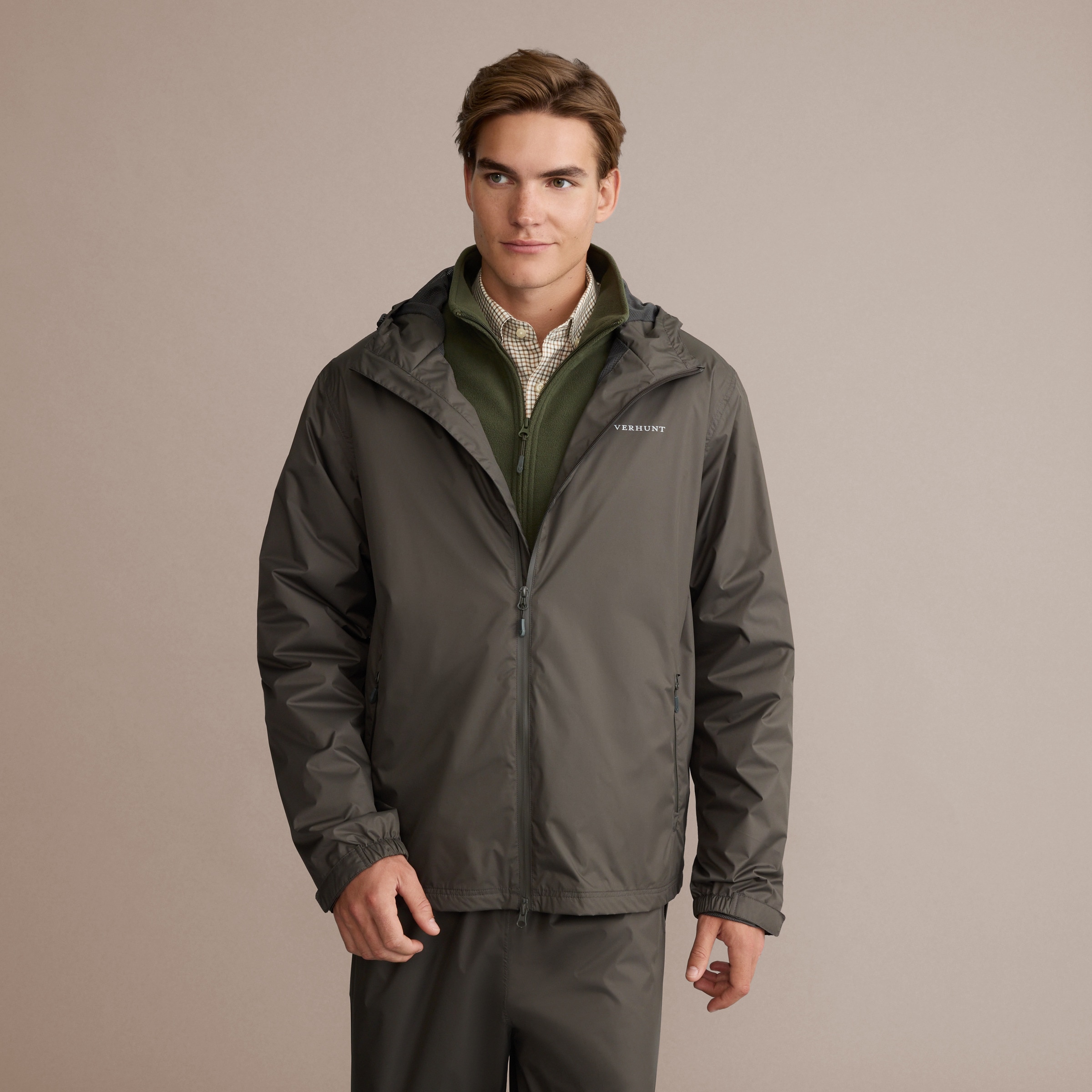 Impermeável de Homem Caqui-2