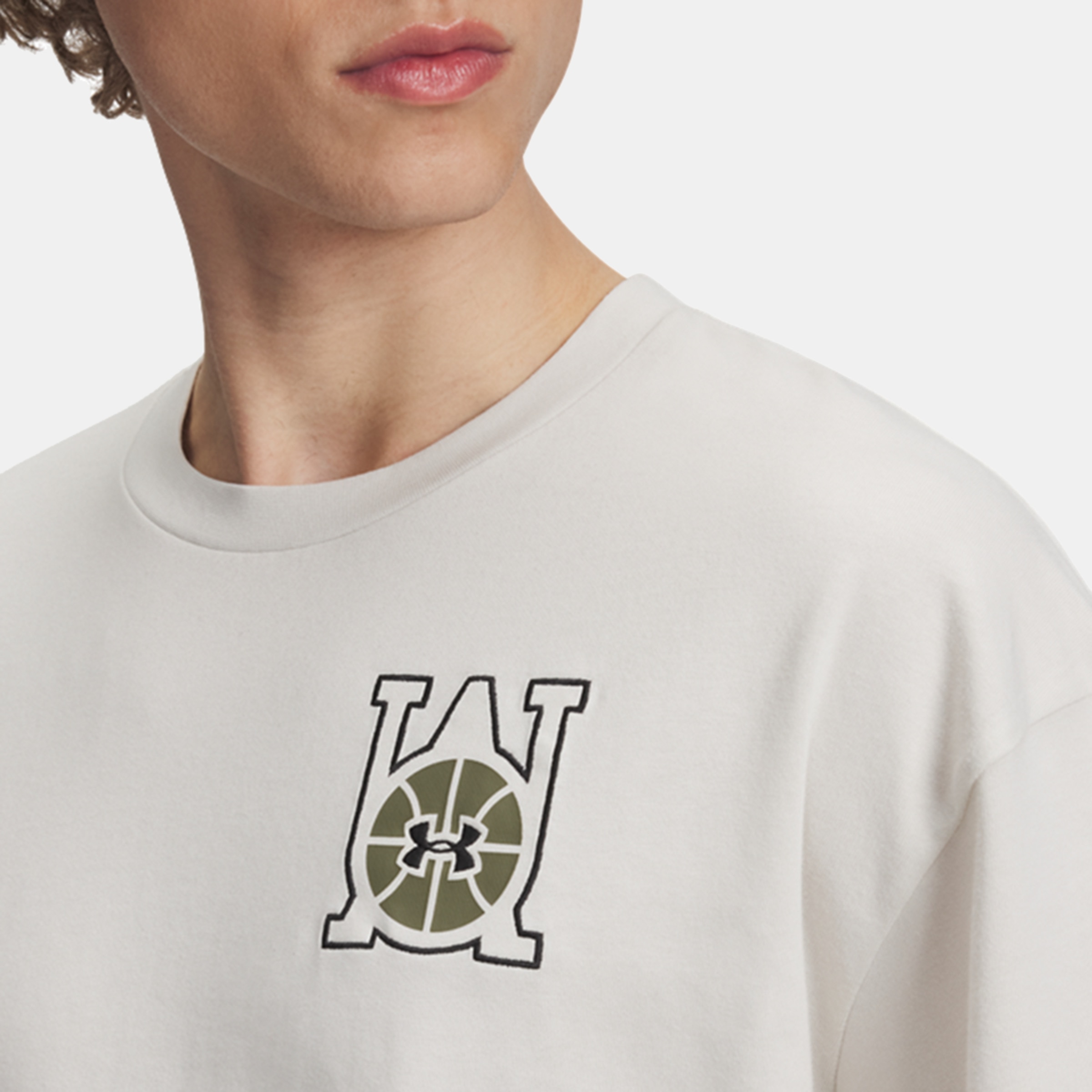 T-shirt de Homem M HWT OS Hoops Courtside Branco-3