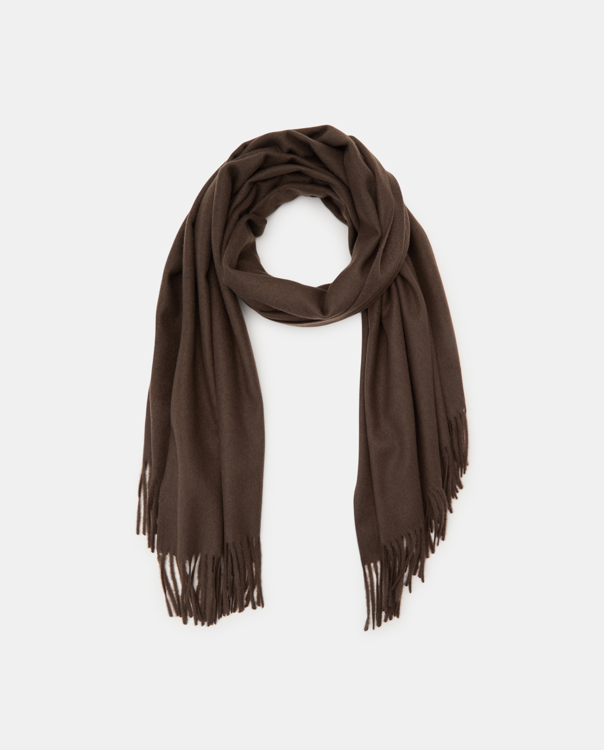 Cachecol Liso - Melange Castanho-2