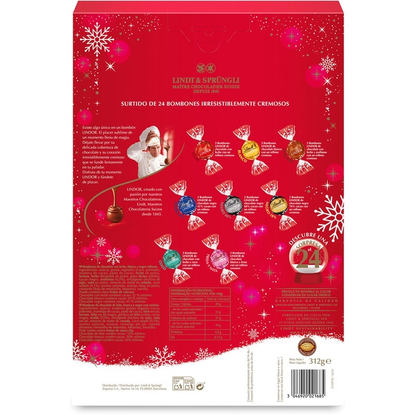 Advent calendar with chocolates case 312 g