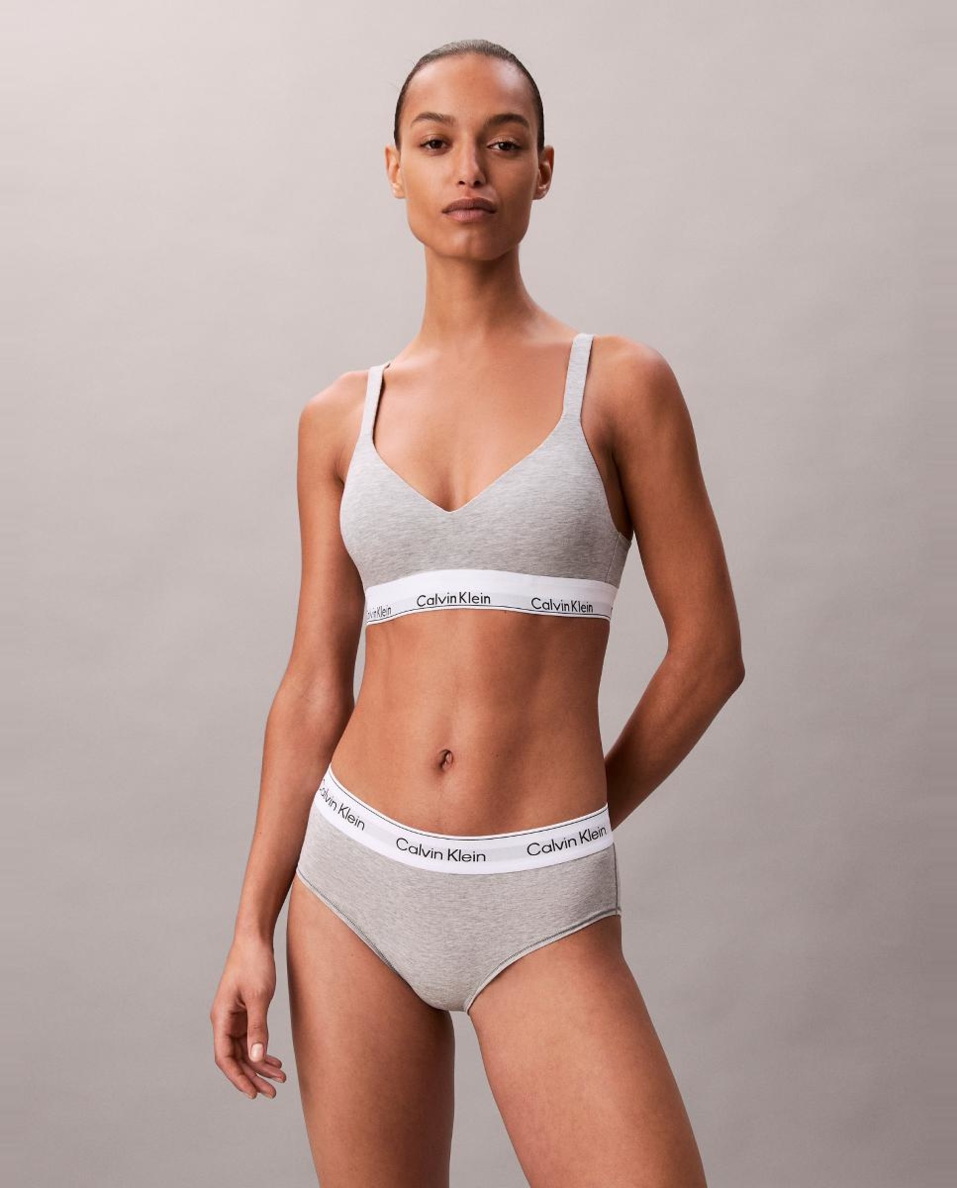 Soutien Bralette Icon Cotton Modal Cinzento-4