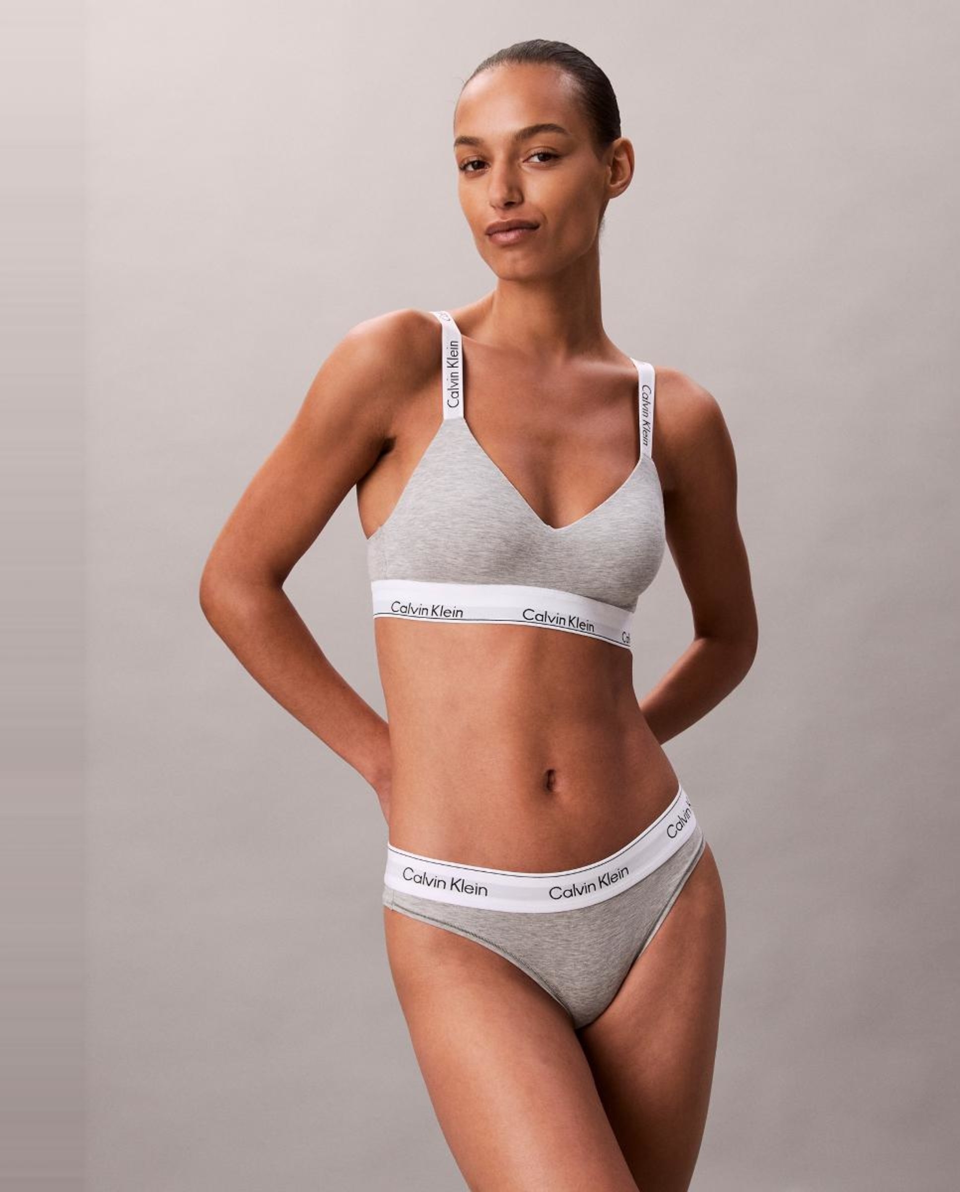 Soutien Bralette Icon Cotton Modal Cinzento-4