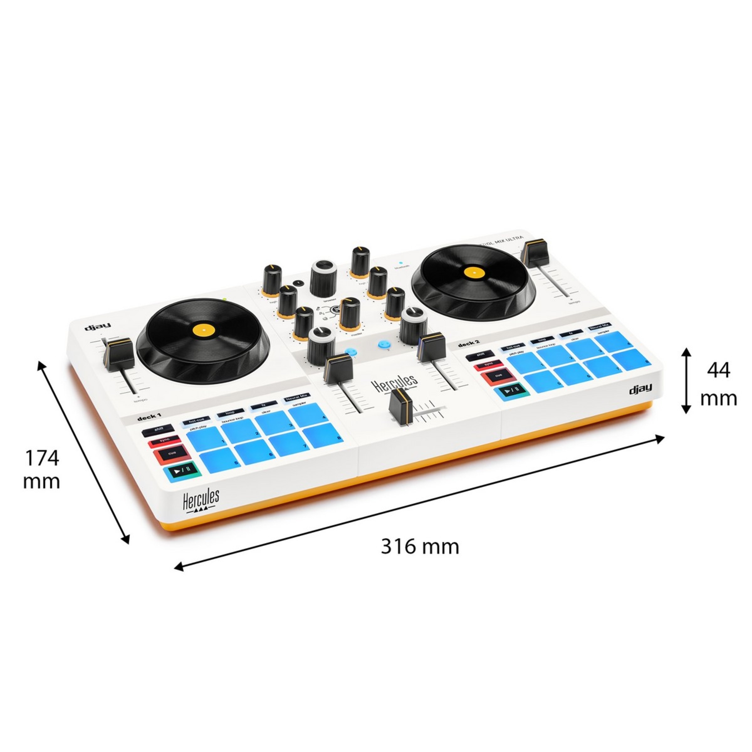 DJ Control Hercules Mix Ultra Branco-4