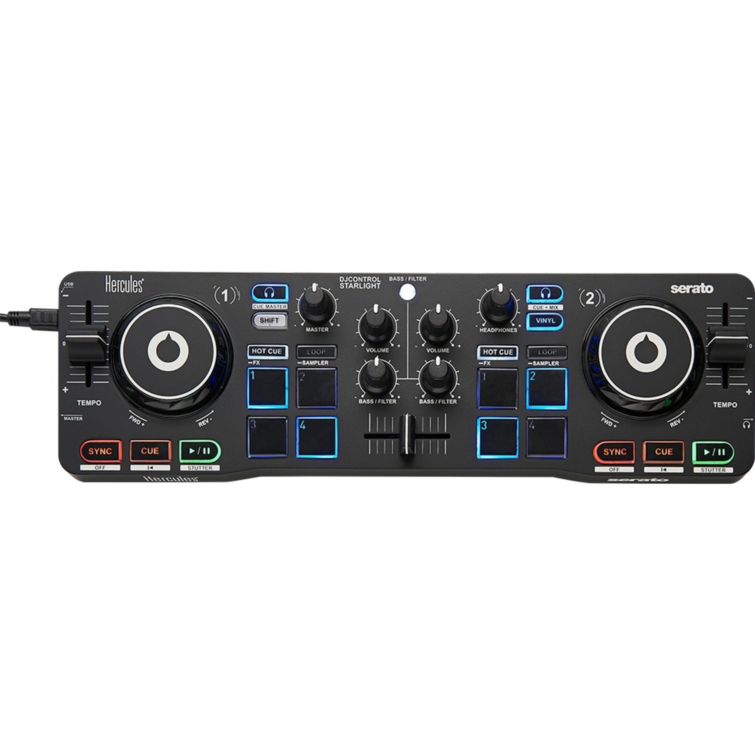 DJ Control Hercules Starlight Preto-2