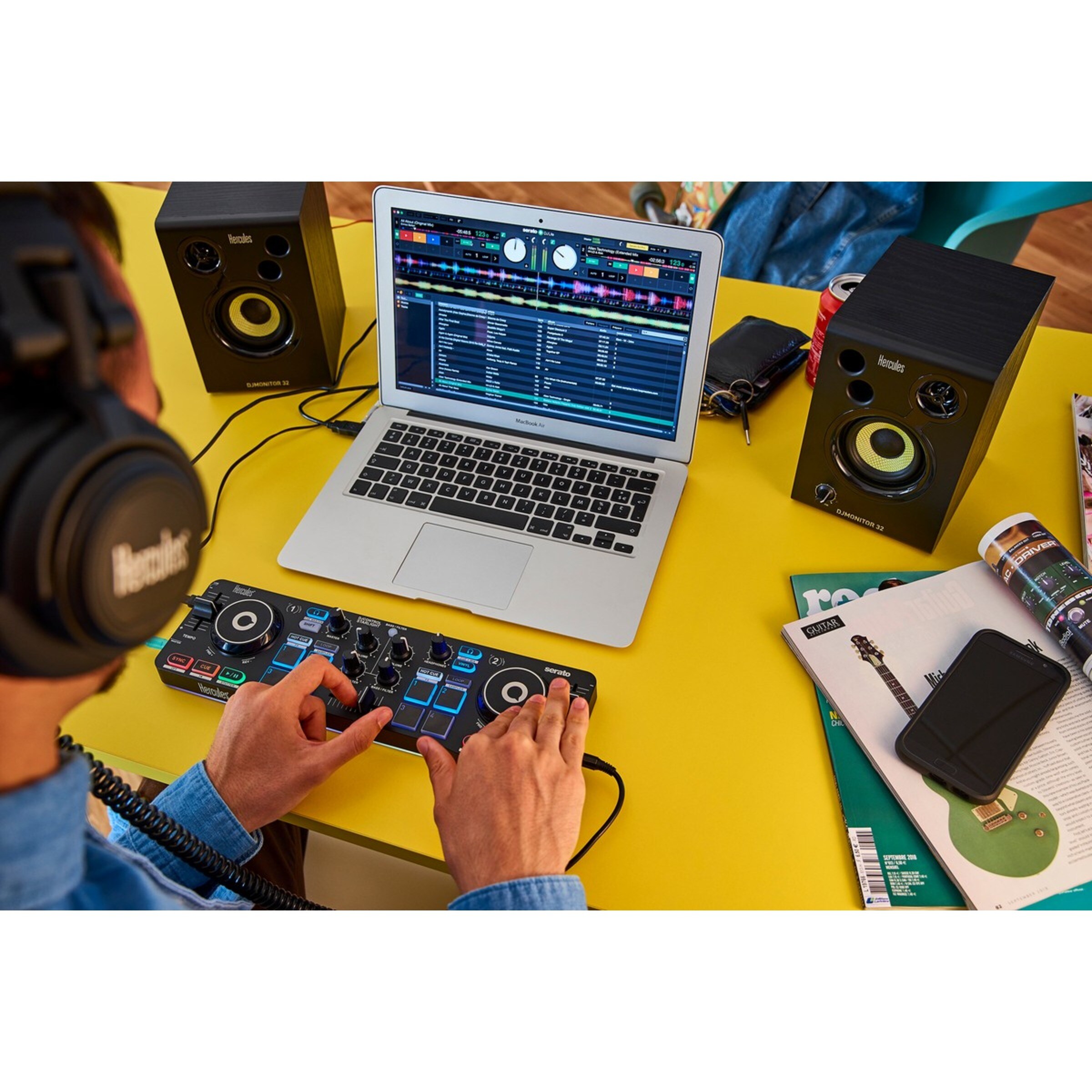 Colunas DJ Hercules Monitor 32 de 60 W Preto-5