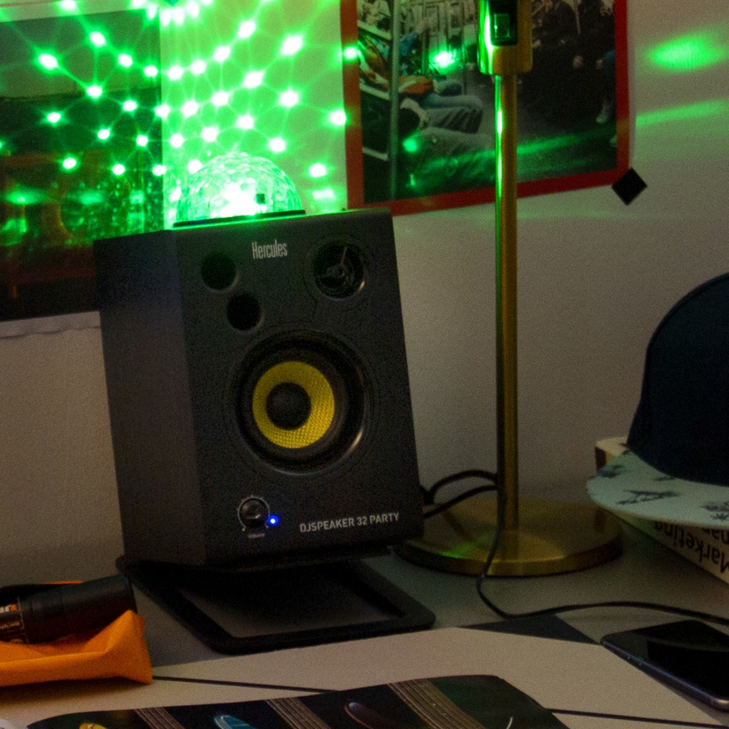 Colunas Hercules DJ Speaker 32 Party Preto-7