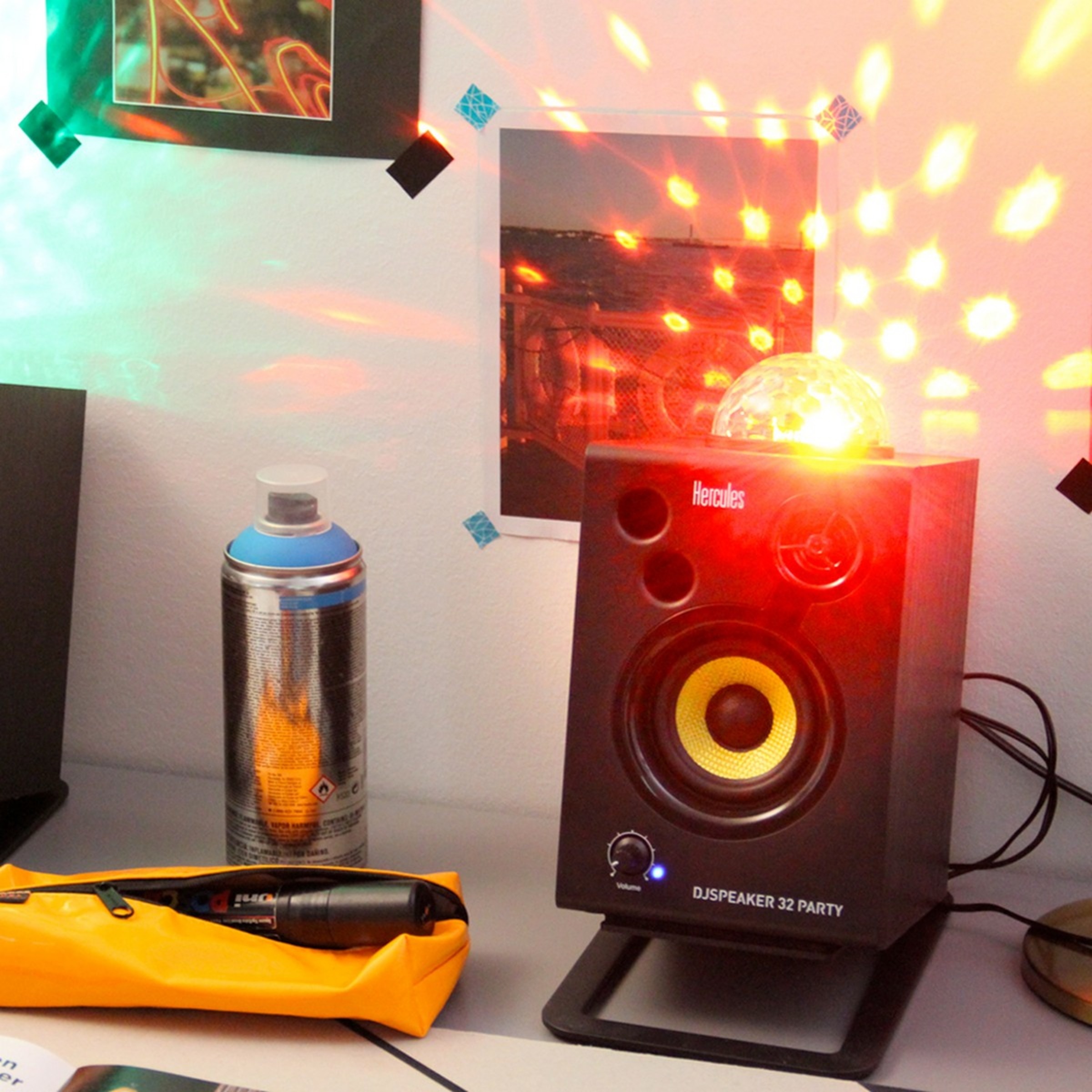 Colunas Hercules DJ Speaker 32 Party Preto-6