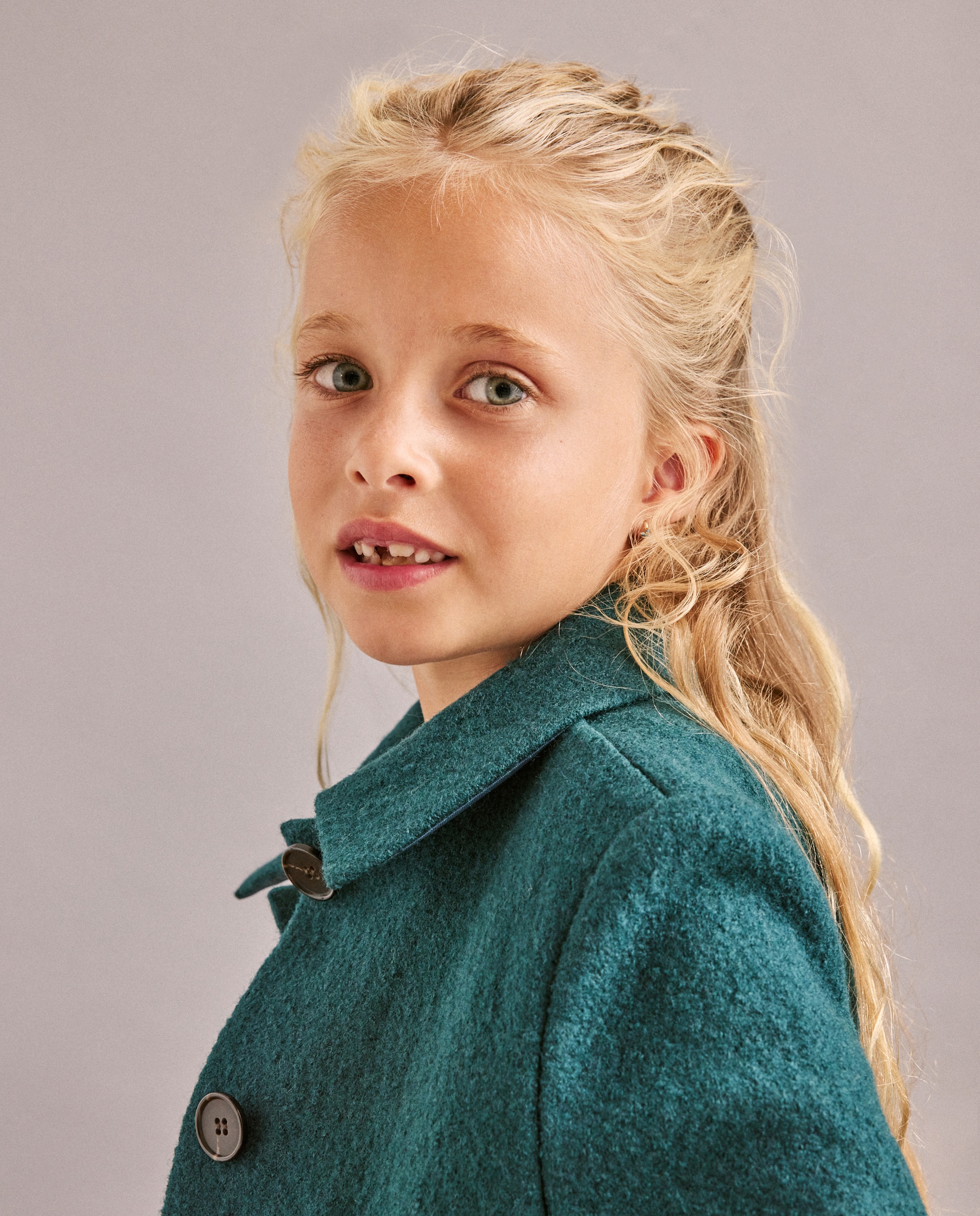 Blusão de Lã Cosida Verde-2