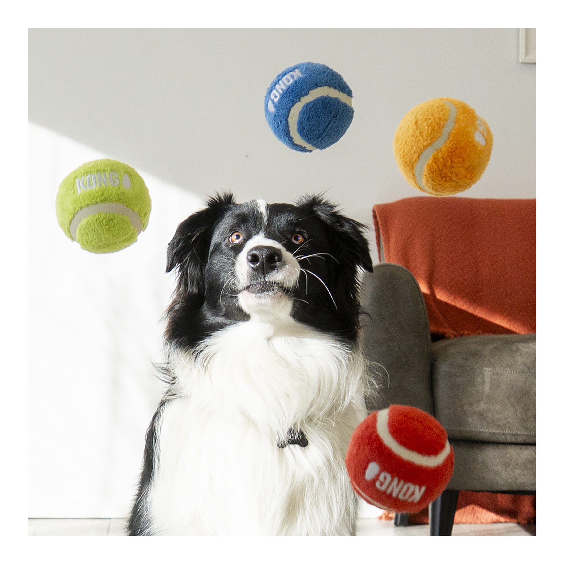 Juguete Sport Softies 3 Balls para perros Kong Amarillo-3
