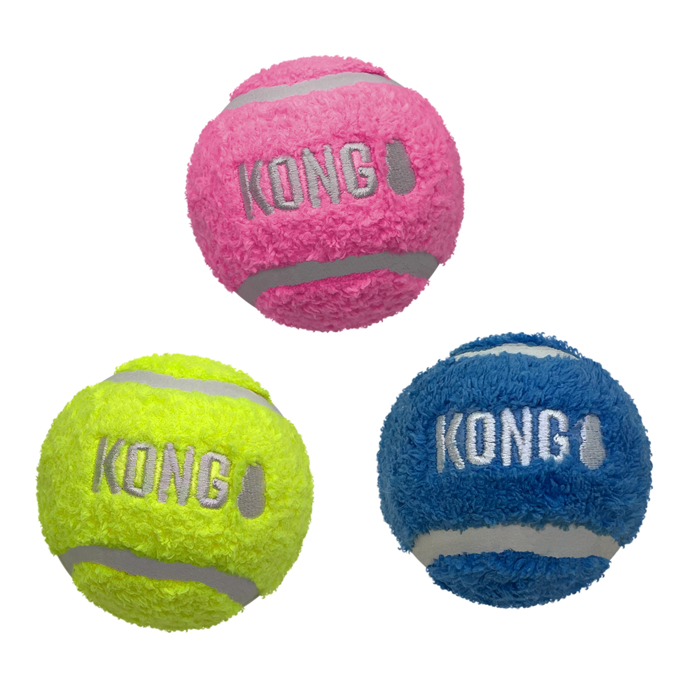 Juguete Sport Softies 3 Balls para perros Kong Amarillo-2