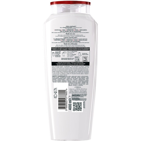 Shampoo Total Repair 5 kräftigend mit Pro-Keratin + Ceramide für strapaziertes Haar Flacon 400 ml