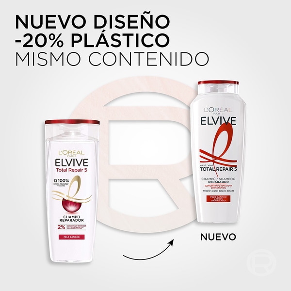 Shampoo Total Repair 5 kräftigend mit Pro-Keratin + Ceramide für strapaziertes Haar Flacon 400 ml