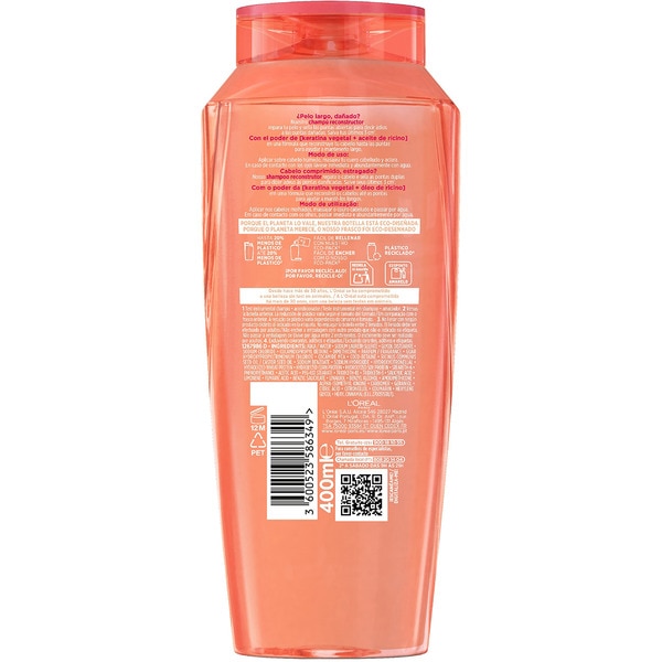 Rekonstruierendes Shampoo Dream Long Pflanzenkeratin & Rizinusöl langes strapaziertes Haar Flacon 400 ml