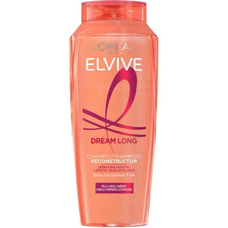 champú reconstructor Dream Long con keratina vegetal & aceite de ricino pelo largo dañado frasco 400 ml - Elvive