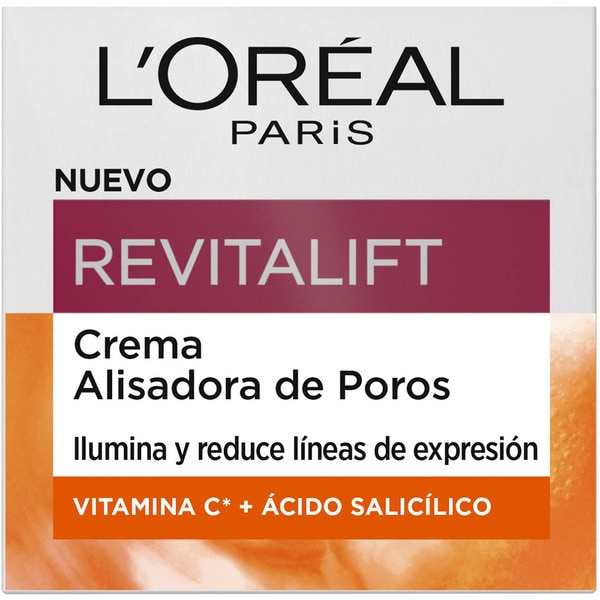 Revitalift crema alisadora de poros con vitamina C + ácido salicílico jar 50 ml ilumina y reduce líneas de expresión