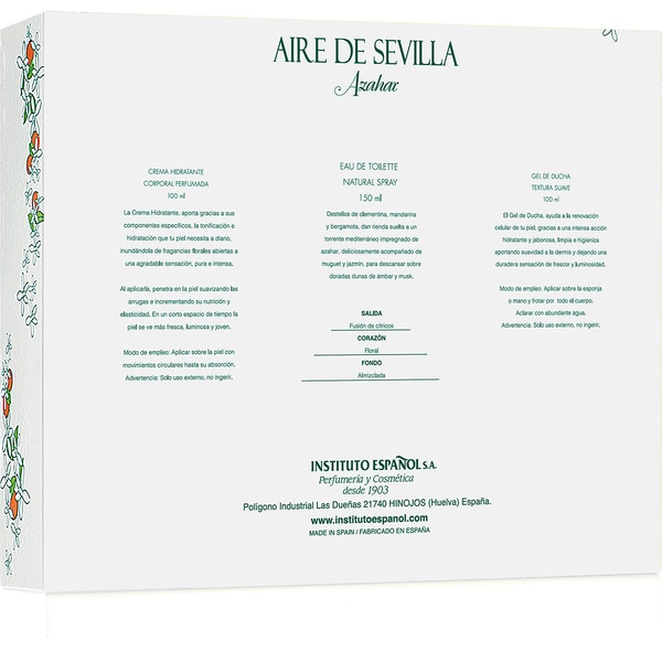 Orange Blossom presentation box with natural eau de toilette for women spray 150 ml + bath gel 150 ml tube + exfoliating body lotion 150 ml tube