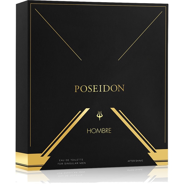 Hombre gift box with eau de toilette for men spray 150 ml + 150 ml tube of after shave