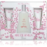 Rosas estuche con eau de toilette femenina natural spray 150 ml + crema corporal hidratante tubo 100 ml + gel de baño tubo 100 ml