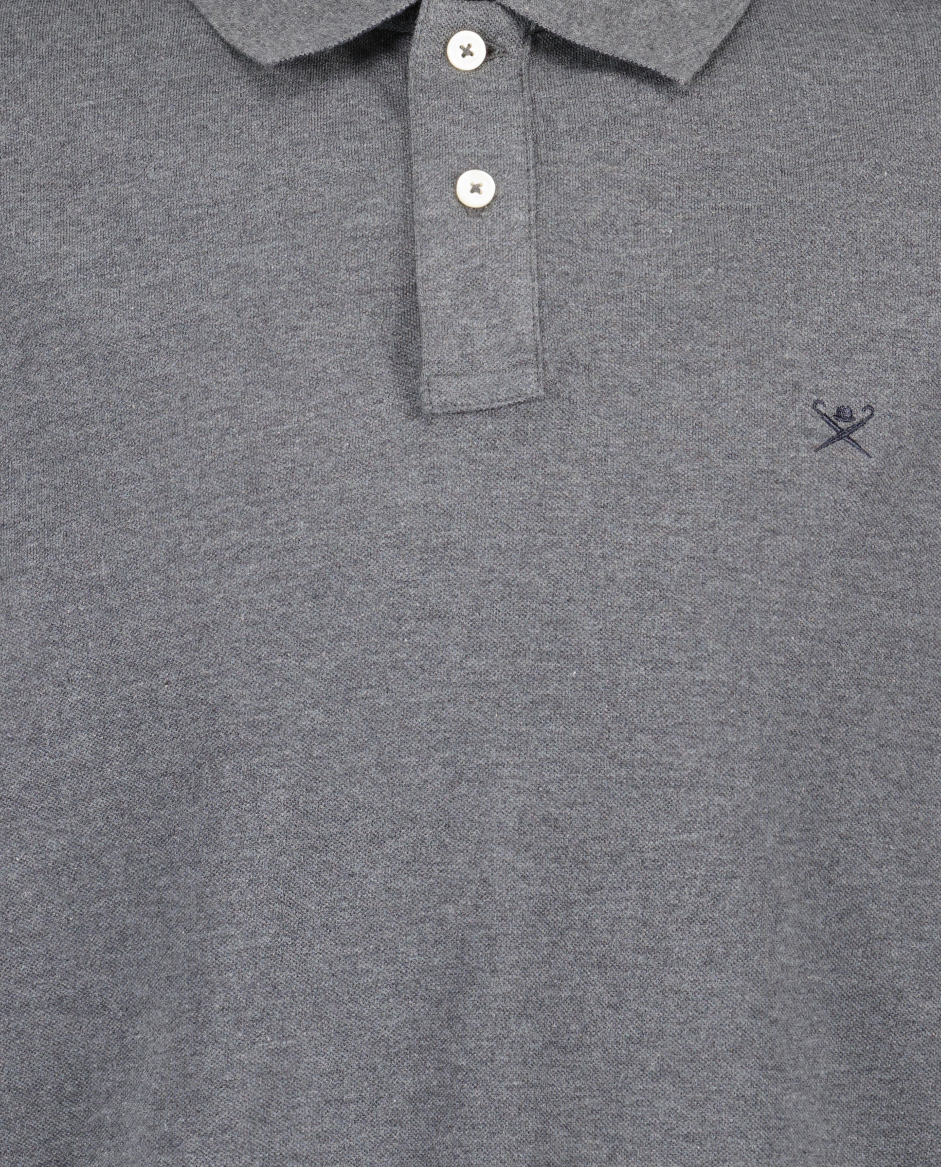 Polo de Manga Comprida Classic Fit com Logótipo Bordado. Cinzento-5