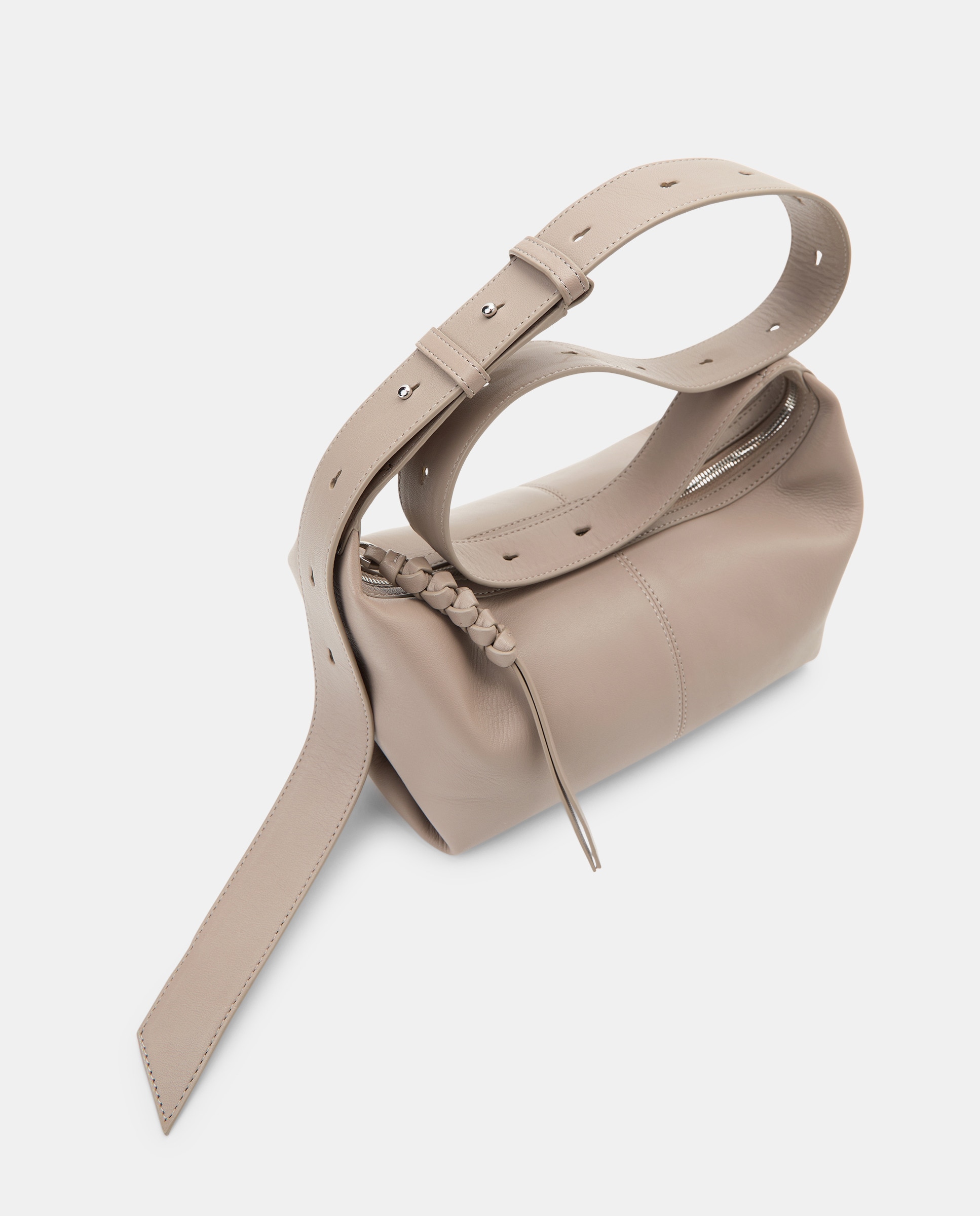 Mala a Tiracolo em Pele Vison Claro-4