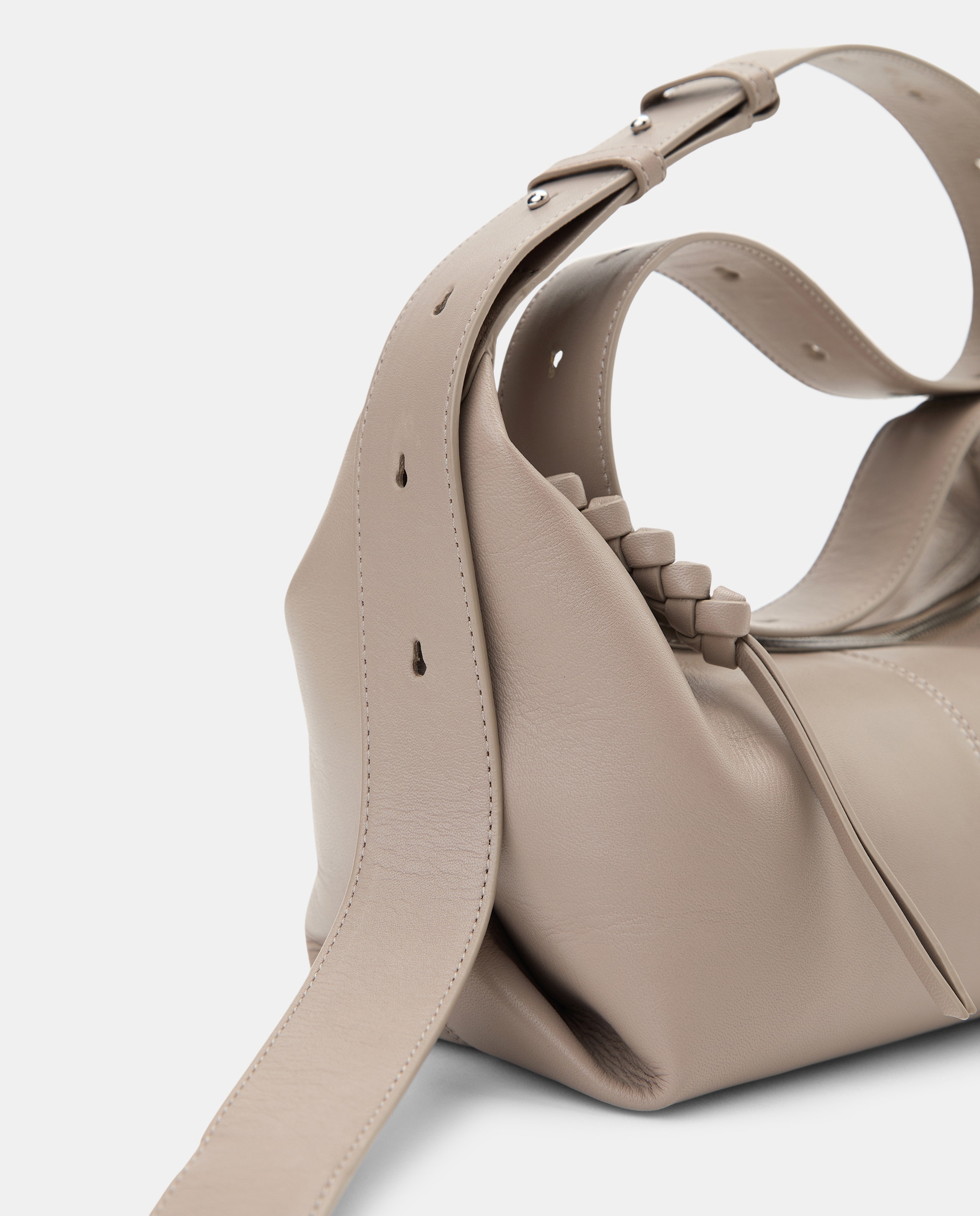 Mala a Tiracolo em Pele Vison Claro-5