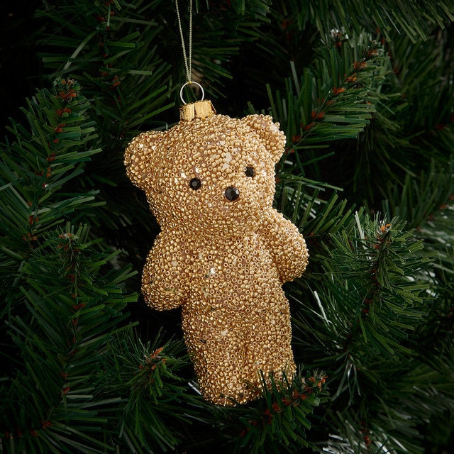 Imagen 0 de Colgante de cristal Osito escarcha Navidad