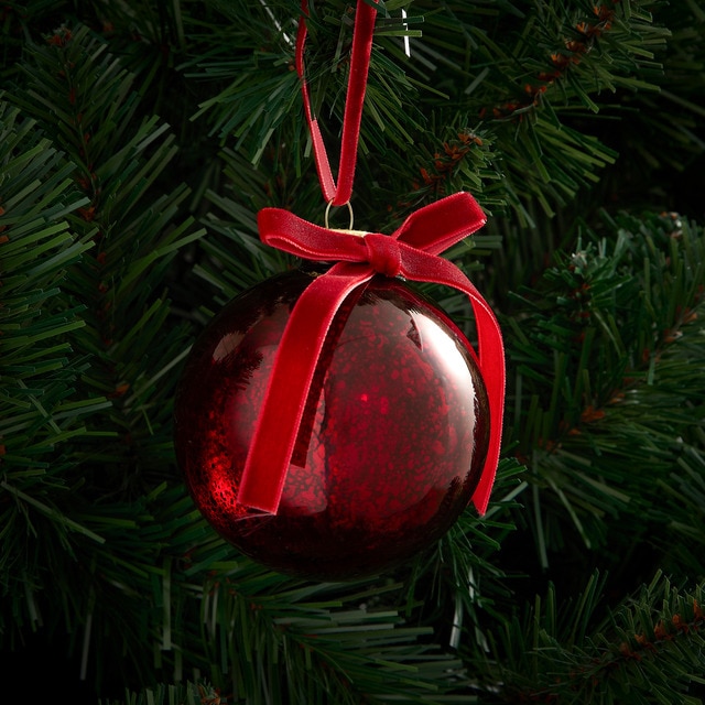 Imagem 0 de Bola de Cristal Metalizada com Laço Natal