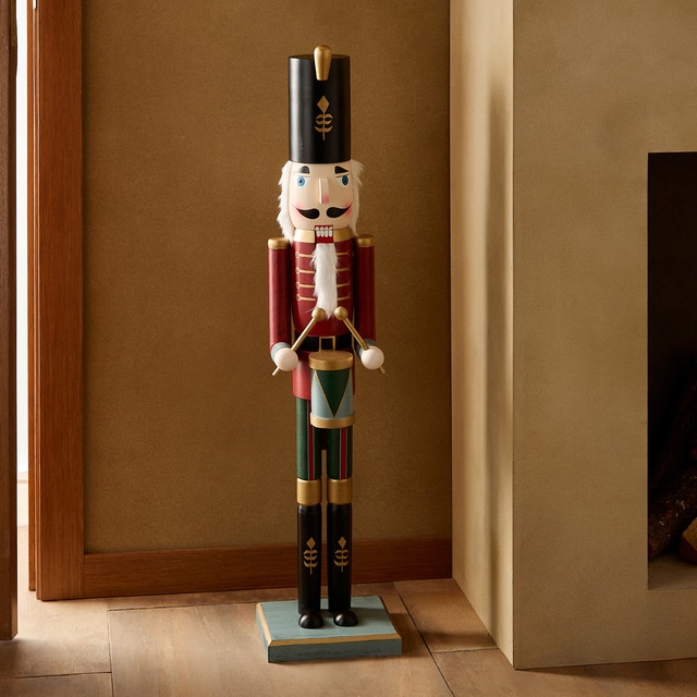 Imagem 0 de Figura Quebra-Nozes Vintage com Tambor Natal