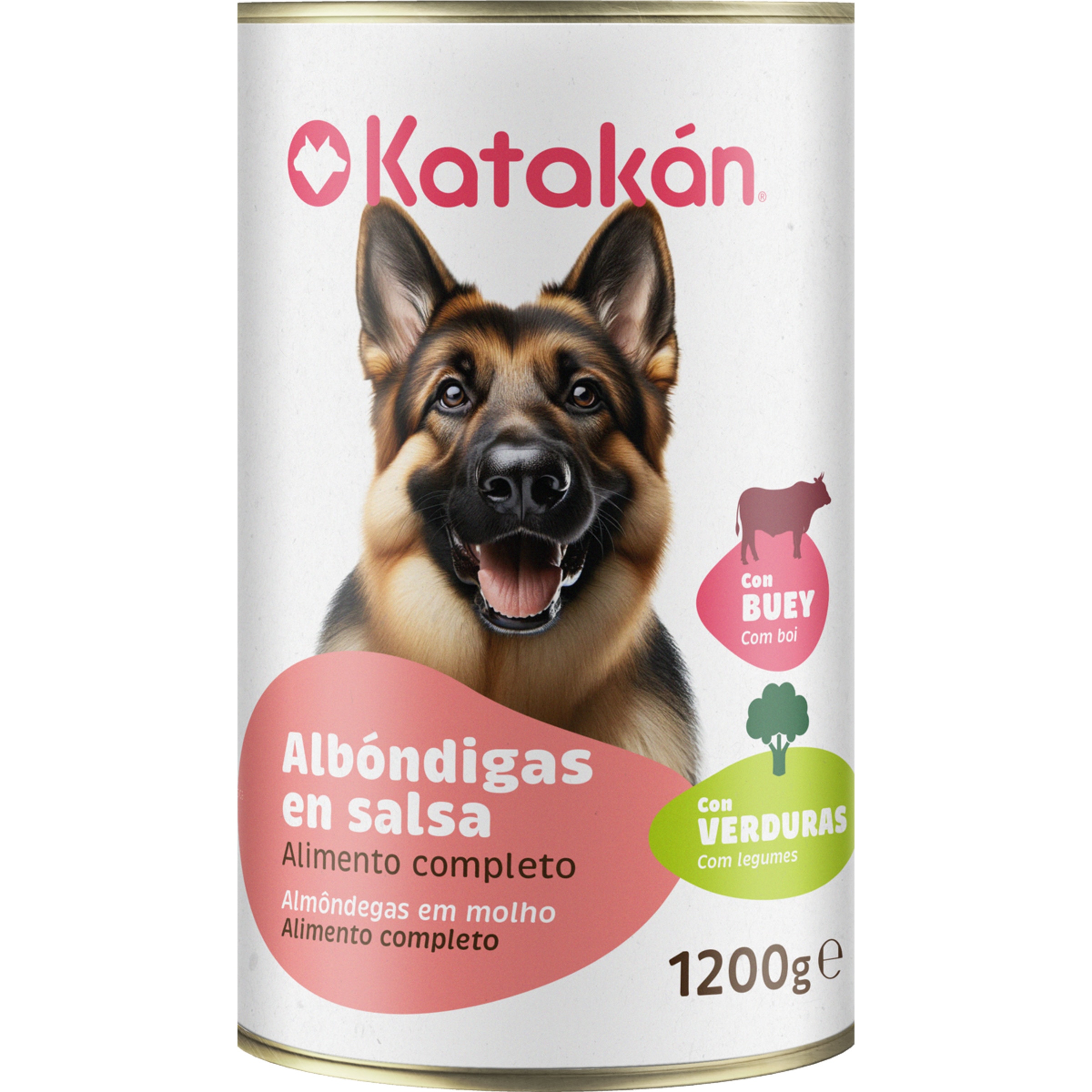 Comida Húmida para Cão Almôndegas em Molho de Boi e Verduras lata 1200 g