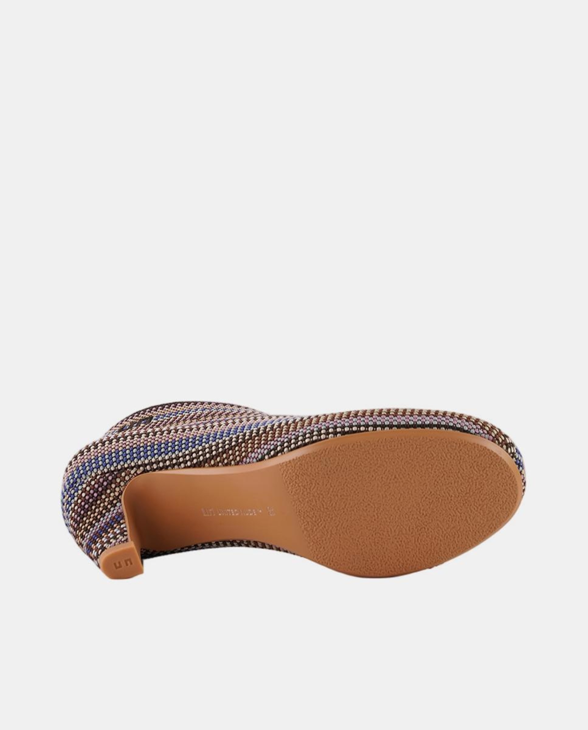 Botins de Tecido com Meio Salto Multicolor-3