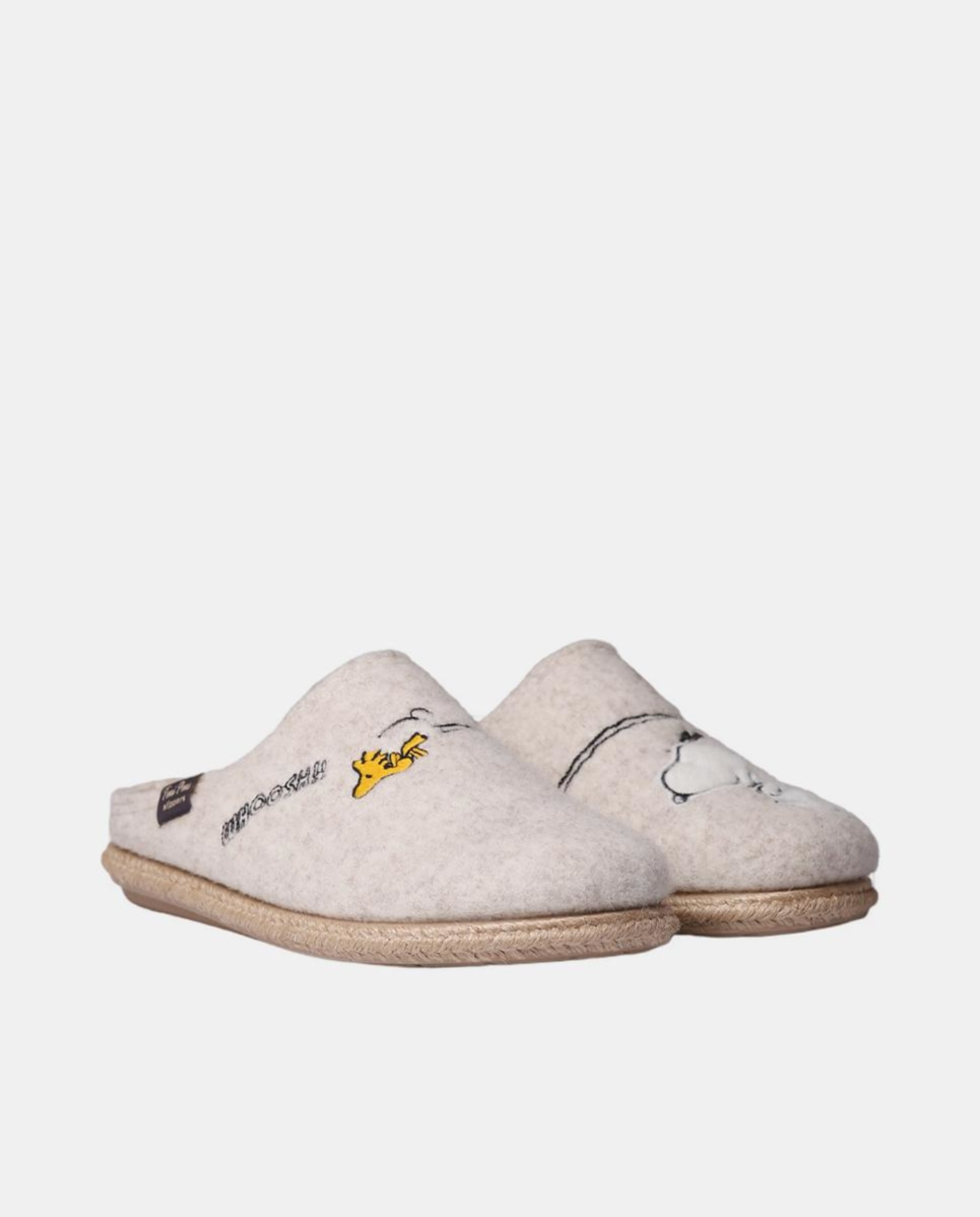 Sapatilhas Tipo Mules em Feltro Natural-2