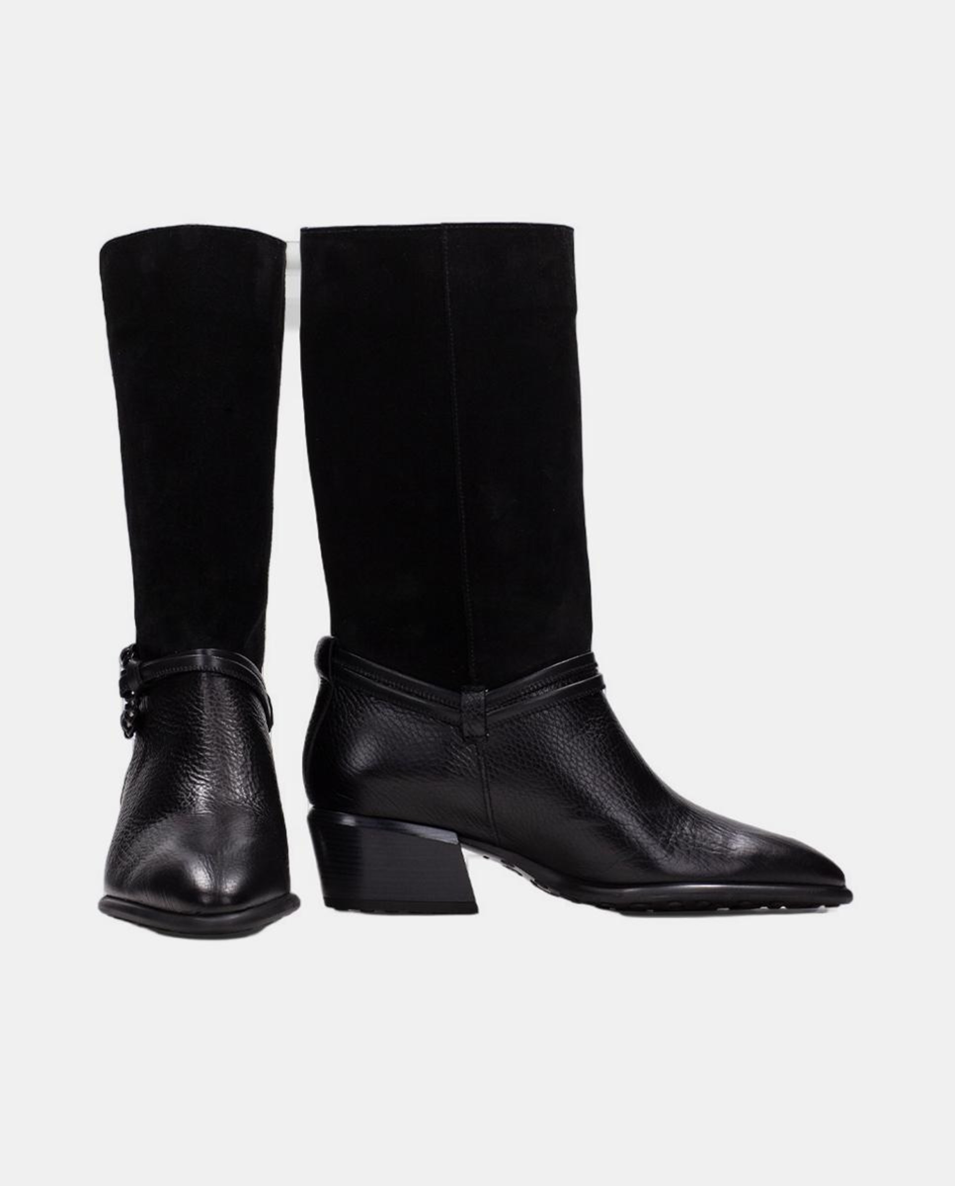 Sapatos Tipo Botas Preto-4
