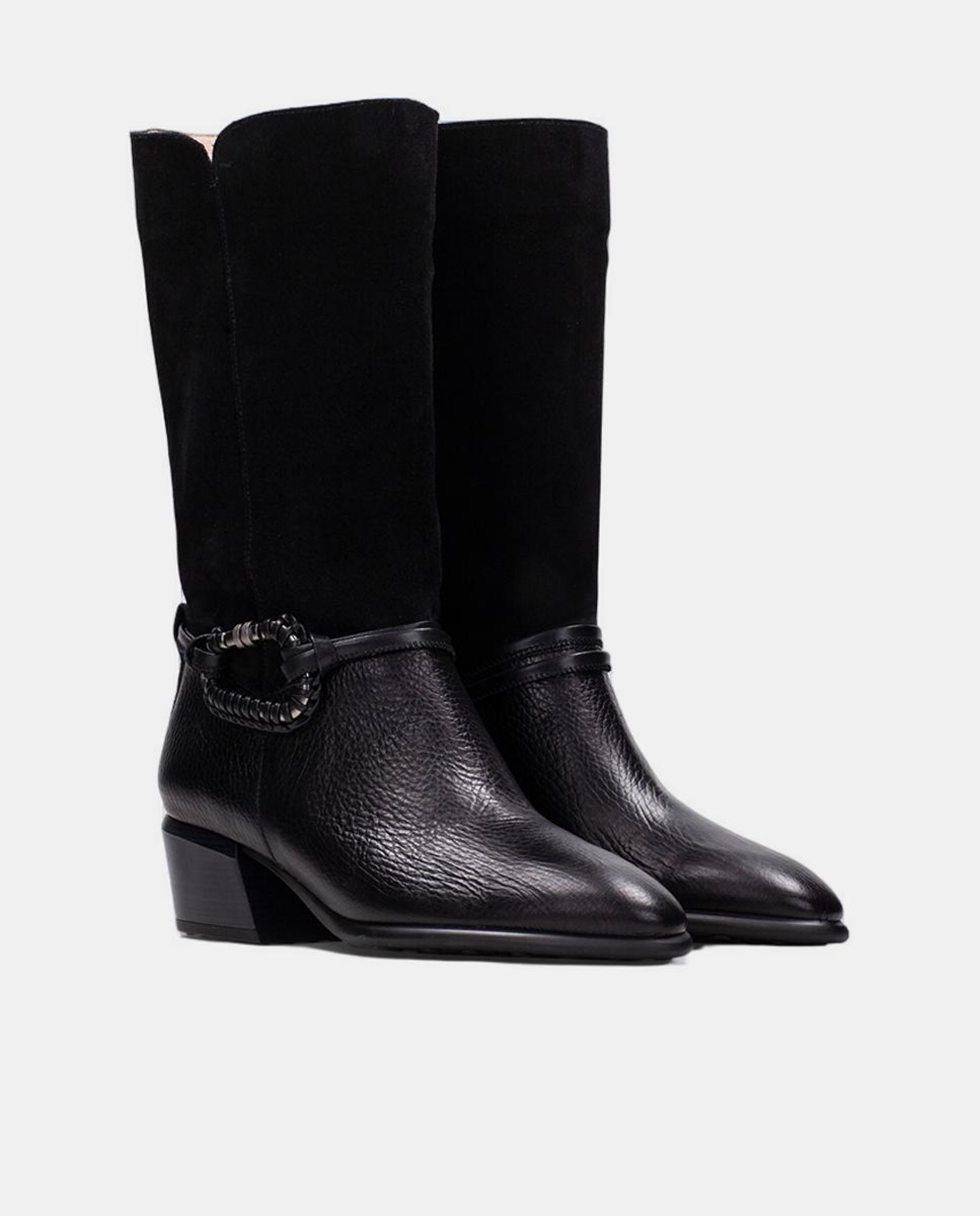 Sapatos Tipo Botas Preto-2