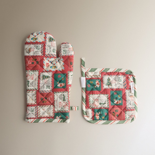 Imagen 0 de Set manopla y agarrador Postcards