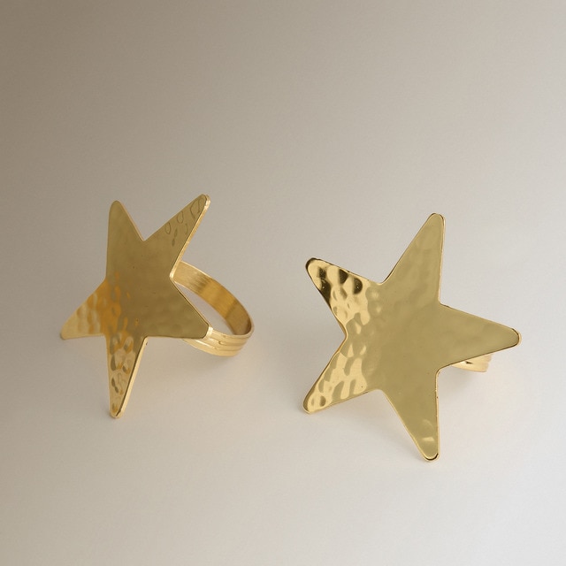 Imagem 0 de Conjunto de 2 Portas-Guardanapos de Latão Estrela